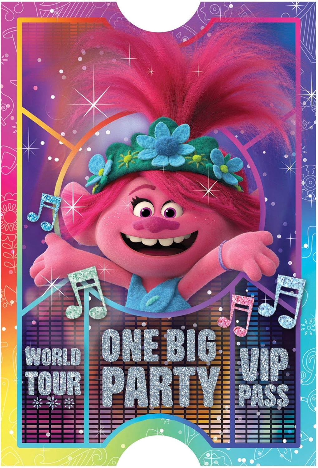 Trolls World Tour Postcard Invitations