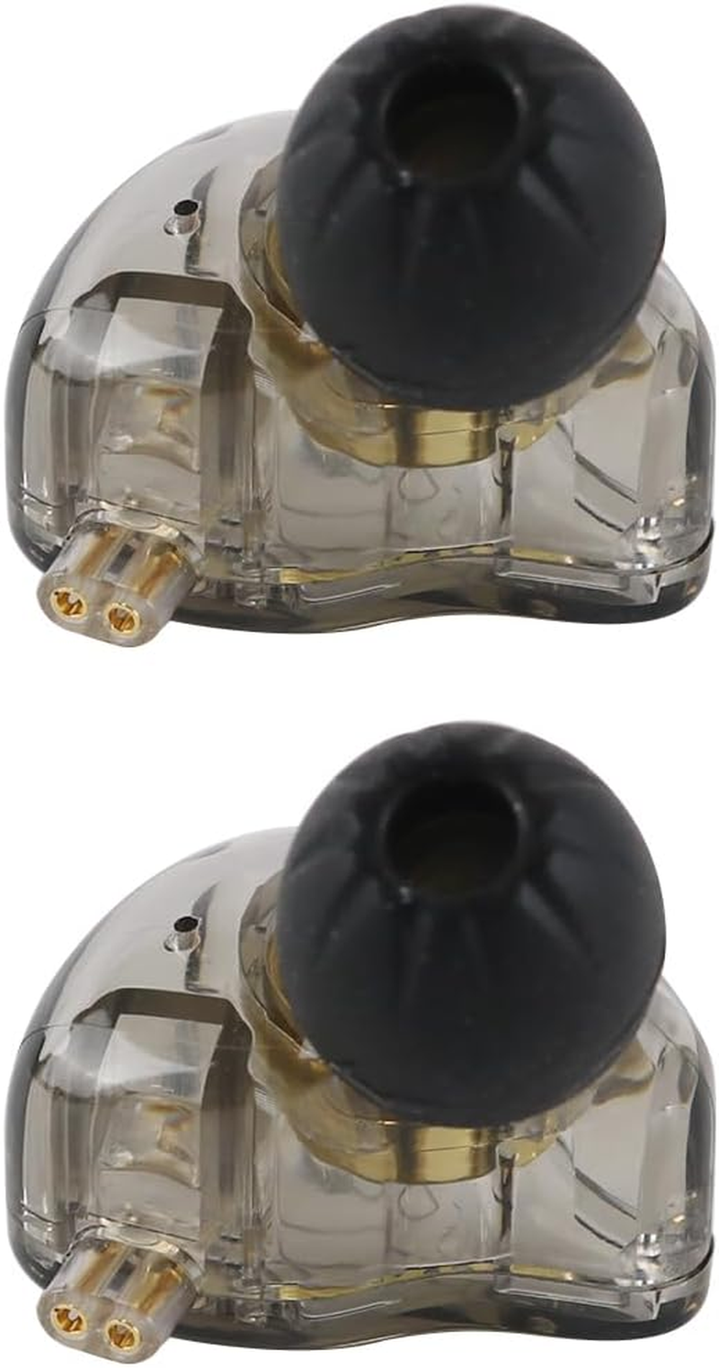 Laroal in Ear Monitors for Musicians, IEM Earbuds, Earphones with Deep Bass, Driver, over Ear Headset for Musicians Stage (Clear Grey with Microphone)