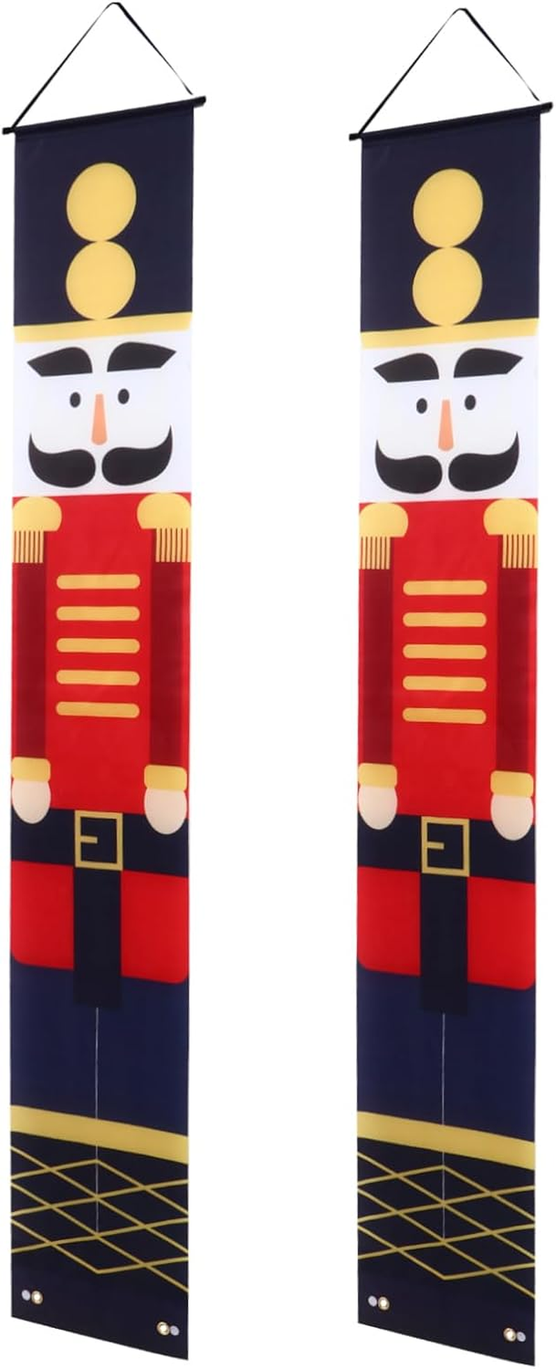 BUGUUYO Elegant Nutcracker Soldier Pattern Door Banner LED Christmas Decorations for Holiday Banquet Decor image number 4