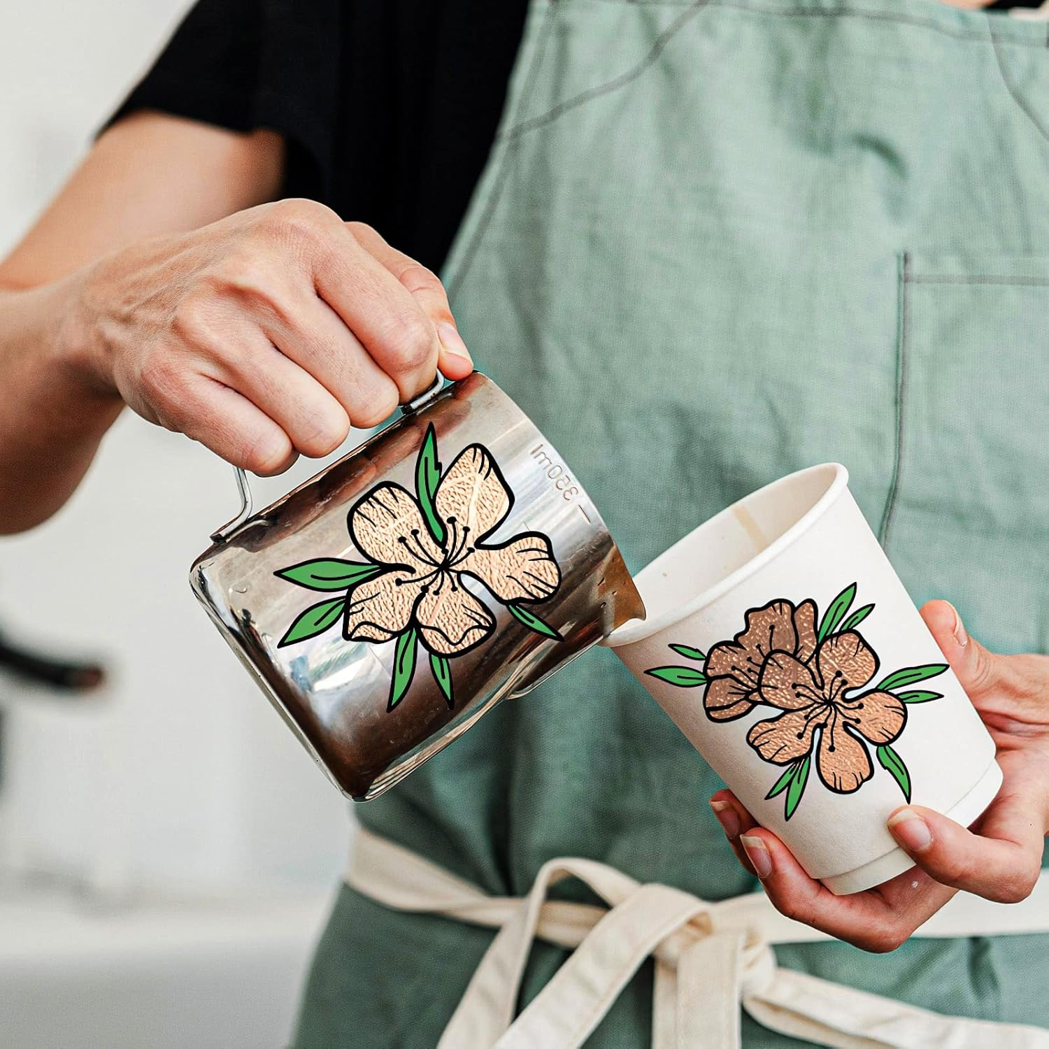 VINYL FROG Tree Texture Adhesive Vinyl Roll, 12" X6Ft Rose Gold, Permanent Craft Vinyl, Metallic Foil Sticker for Crafts, Home Decor