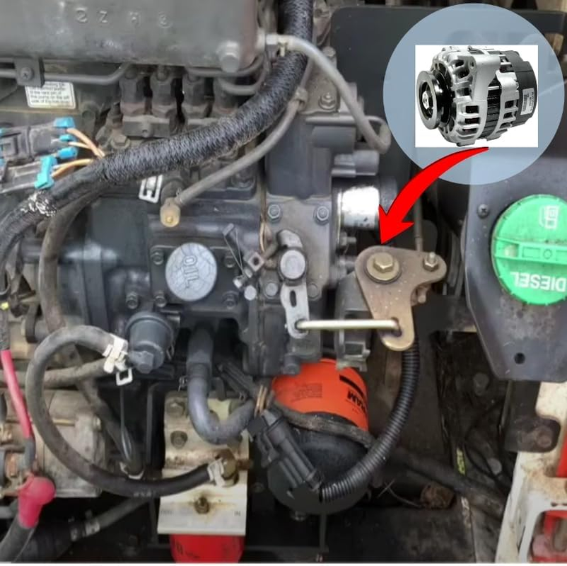 12 Volt, 90 Amps Alternator Replacement for 6675292 6678205 6681857 6690593 7008772 TA000A48401 TA000A48402 APR0019 40040026 40040047 40040067 APR0034 Fit for Bobcat with Kubota, Deutz Diesel Engines image number 2