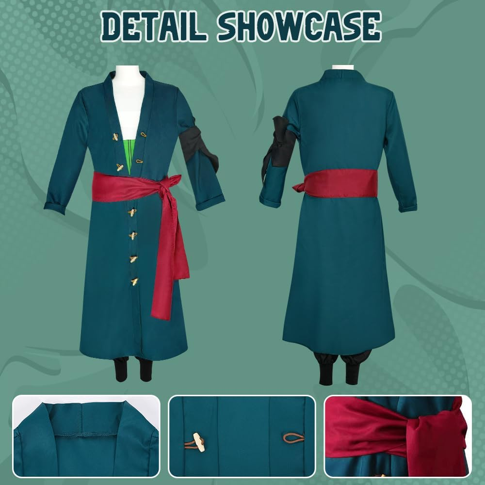 Slowton Kids Kimono Costume Cosplay Outfits Set Halloween Uniform Jackets Costume for Kids Adult