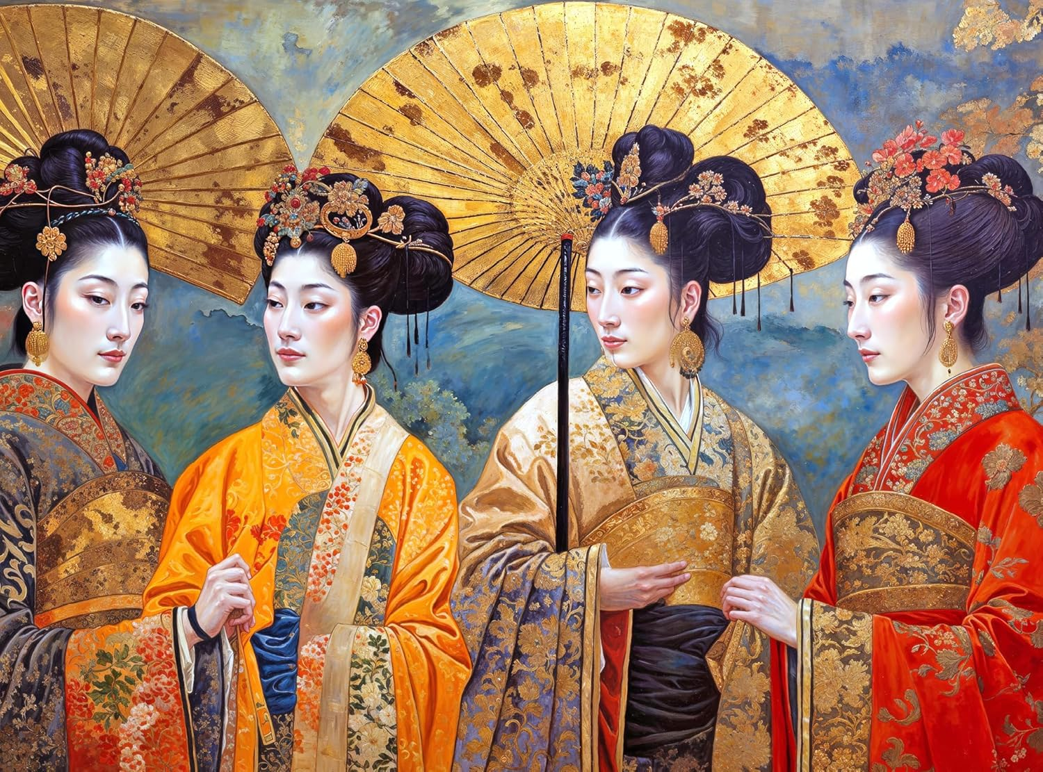 Cross & Glory &ndash; Silk and Splendour: an Imperial Puzzle Panorama &ndash; 1000-Piece Jigsaw Puzzle for Adults | Tang Dynasty Art | Textured Oil and Watercolour Mix