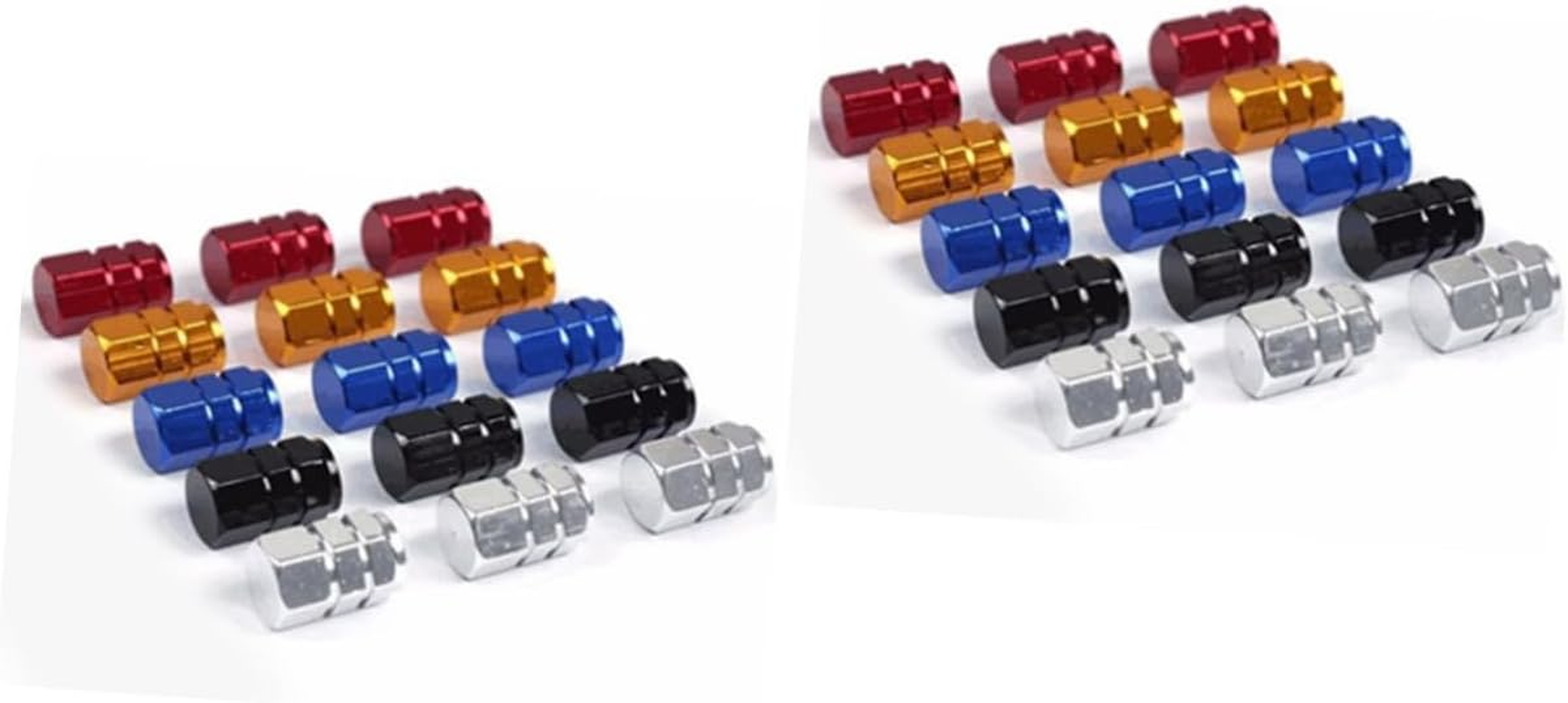 ULTECHNOVO 40Pcs Colors Hexagonal Auto Car Tire Caps Covers for Car Tire Valve Caps for Automotive Tyres Wheels Lightweight and Material