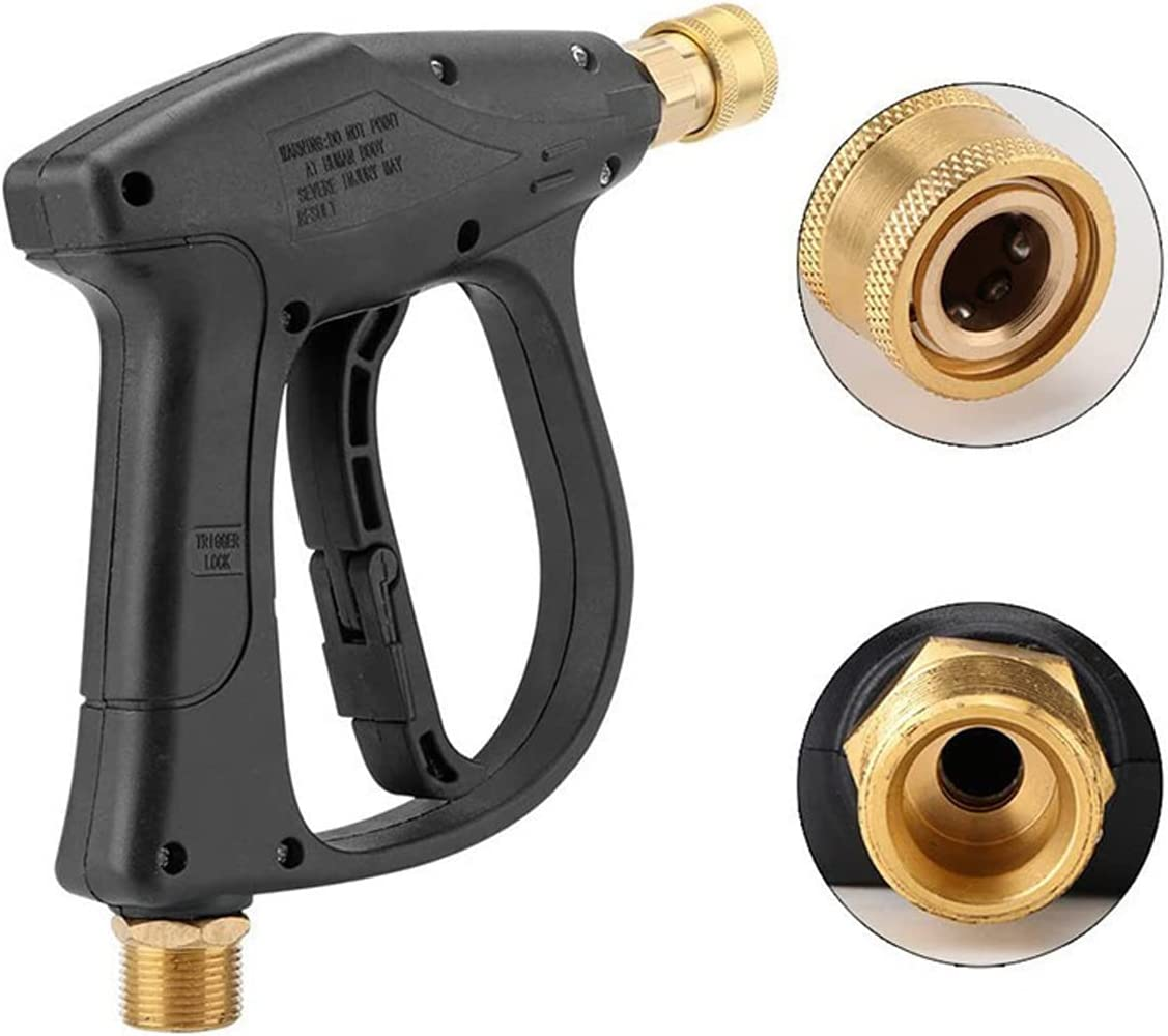 High Pressure Washer Gun,4000 PSI Max with 5 Color Quick Connect Nozzles M22 Hose Connector 3.0 TIP