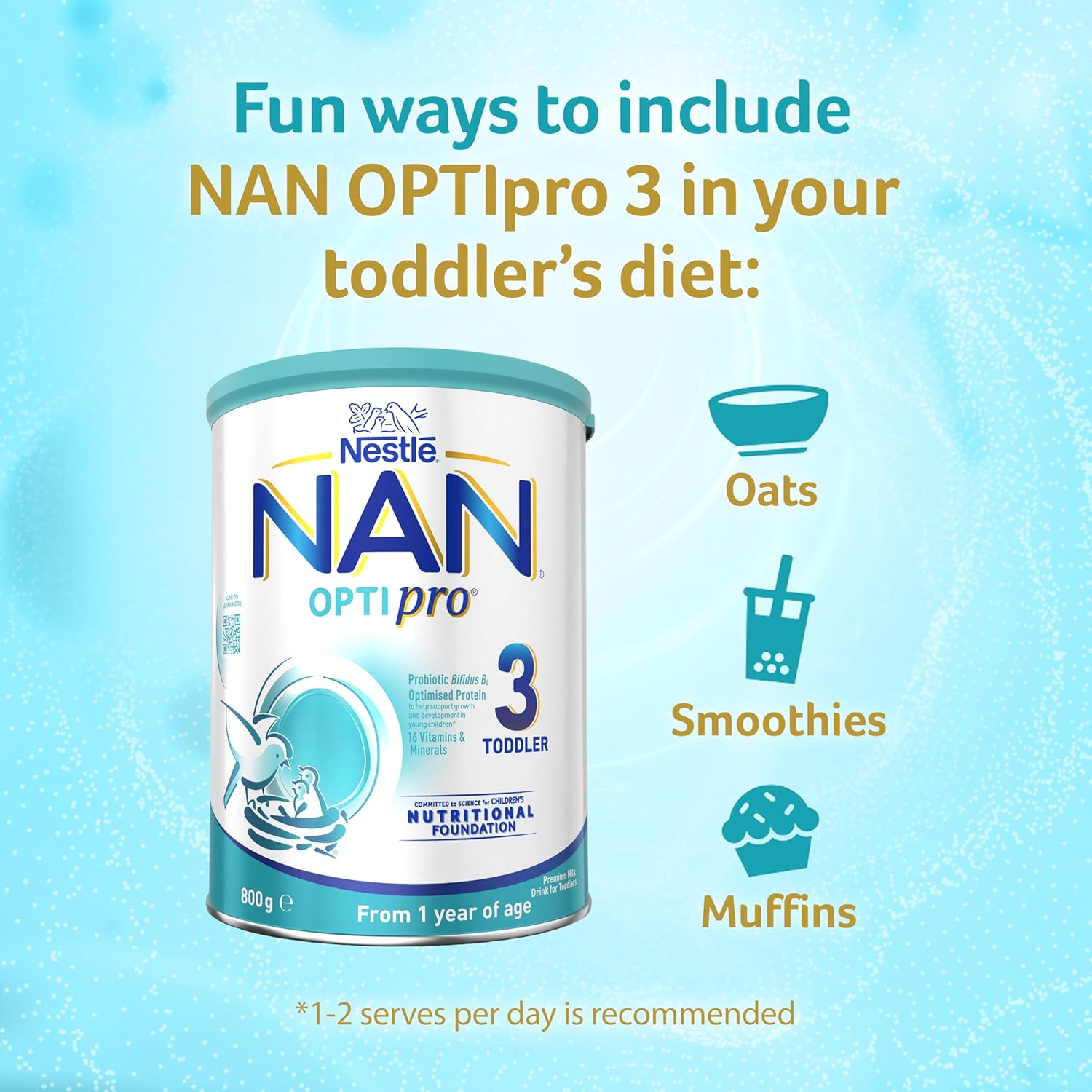 Nestl&eacute; NAN OPTIPRO 3, Toddler Milk Drink, Stage 3 &ndash; 800G image number 6