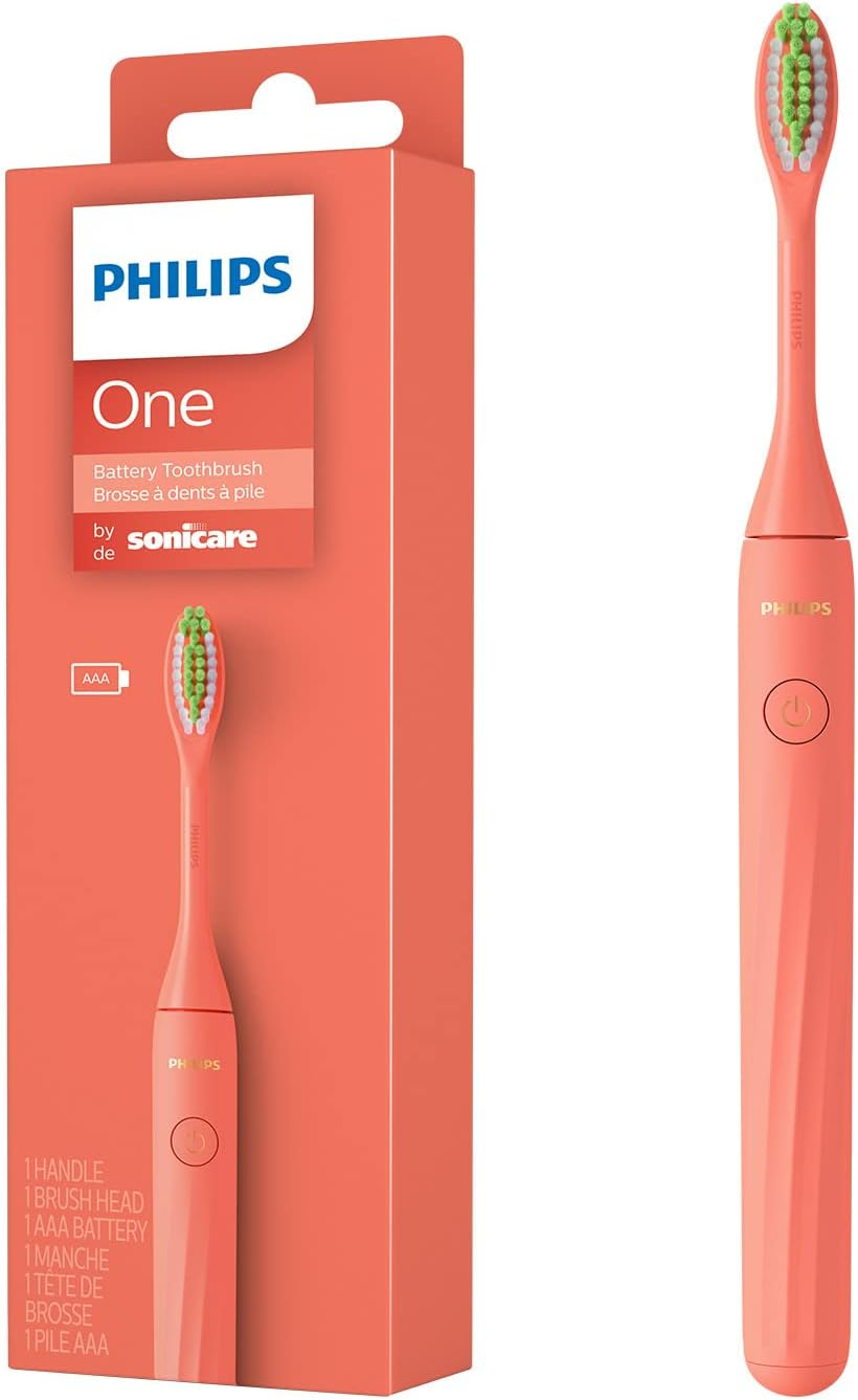 Philips One Electric Toothbrush by Sonicare HY1100/51 - Micro Vibrations, Soft Bristles That Gently Polish and Whiten Teeths, 3 Month Battery Life, 2 Minute Timer and Quadpacer Red image number 2