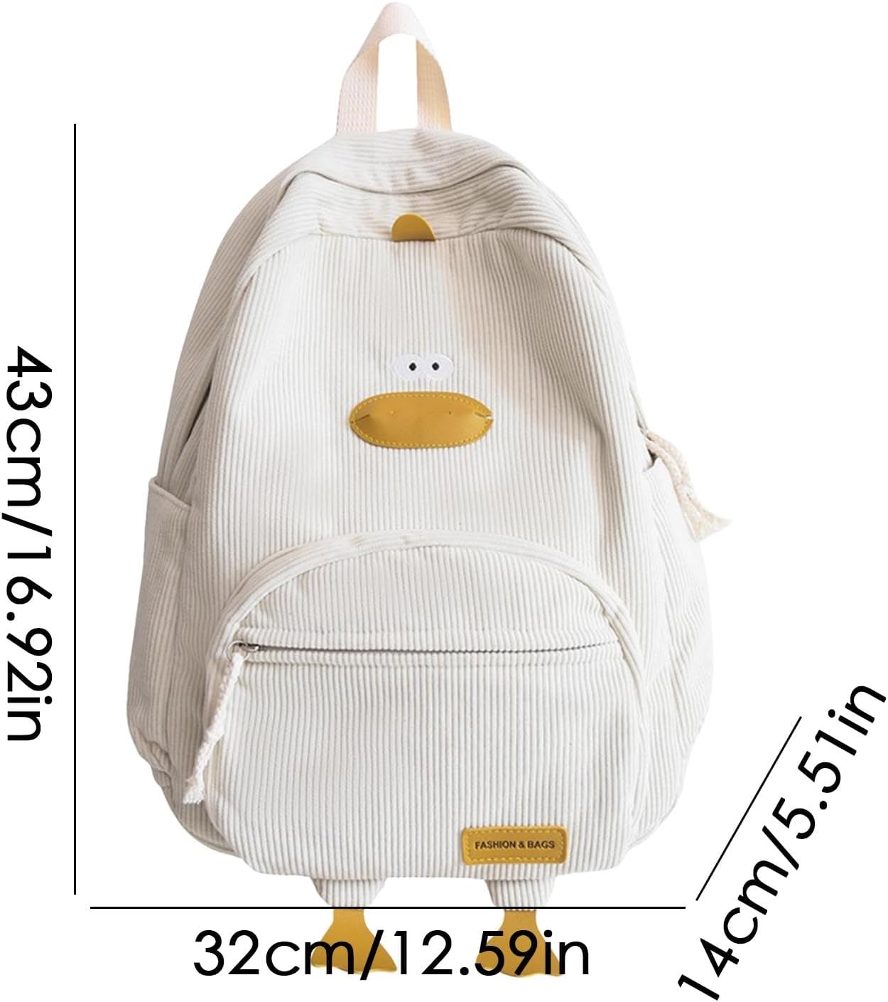 Animal Backpack - Funny Soft Duck Shape Bookbag | Backpack for Kids | Duck Bag with Adjustable Shoulder Straps | Kids School Bag with Large Capacity Multiple & Pockets for Cell Phone Laptop Books image number 1