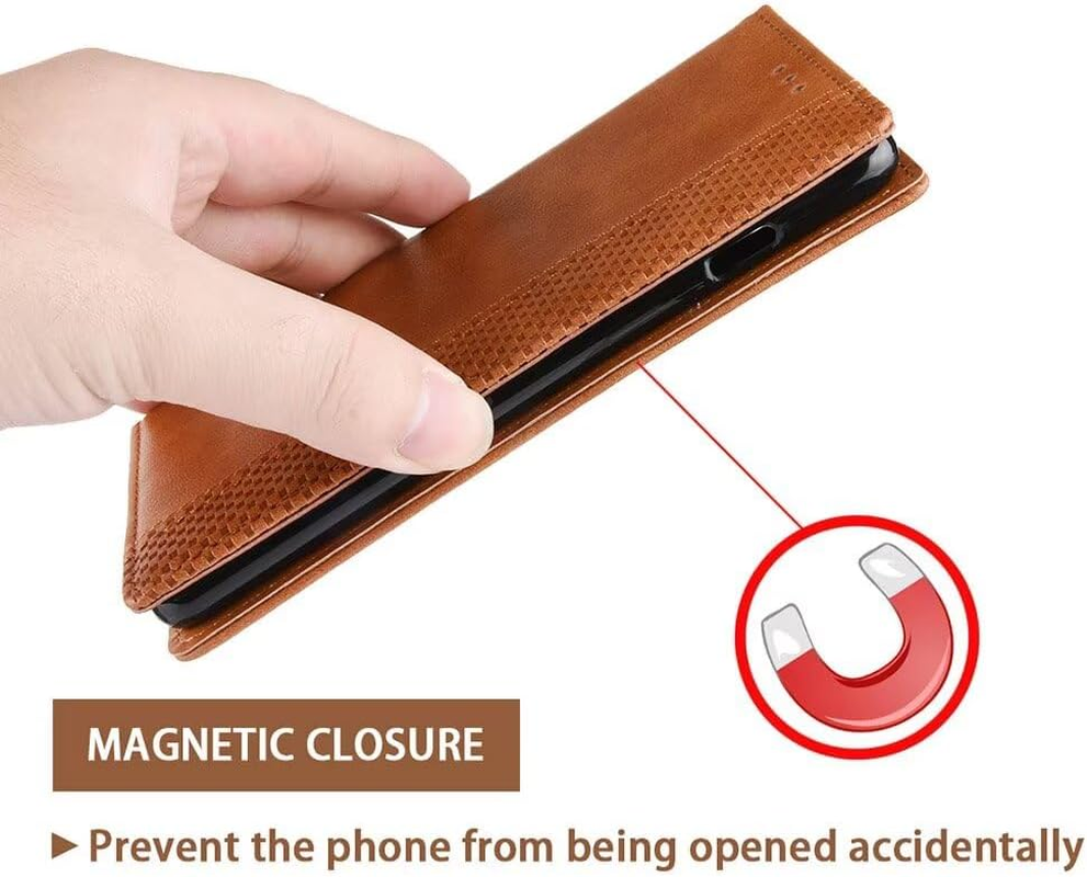 EASSGU Mobile Phone Case for Nubia Focus 5G (6.56 Inches) Flip Folio PU Leather Magnetic Switch Protective Case, [3 Card Slots] [1 Wallet] Stand Case - Black