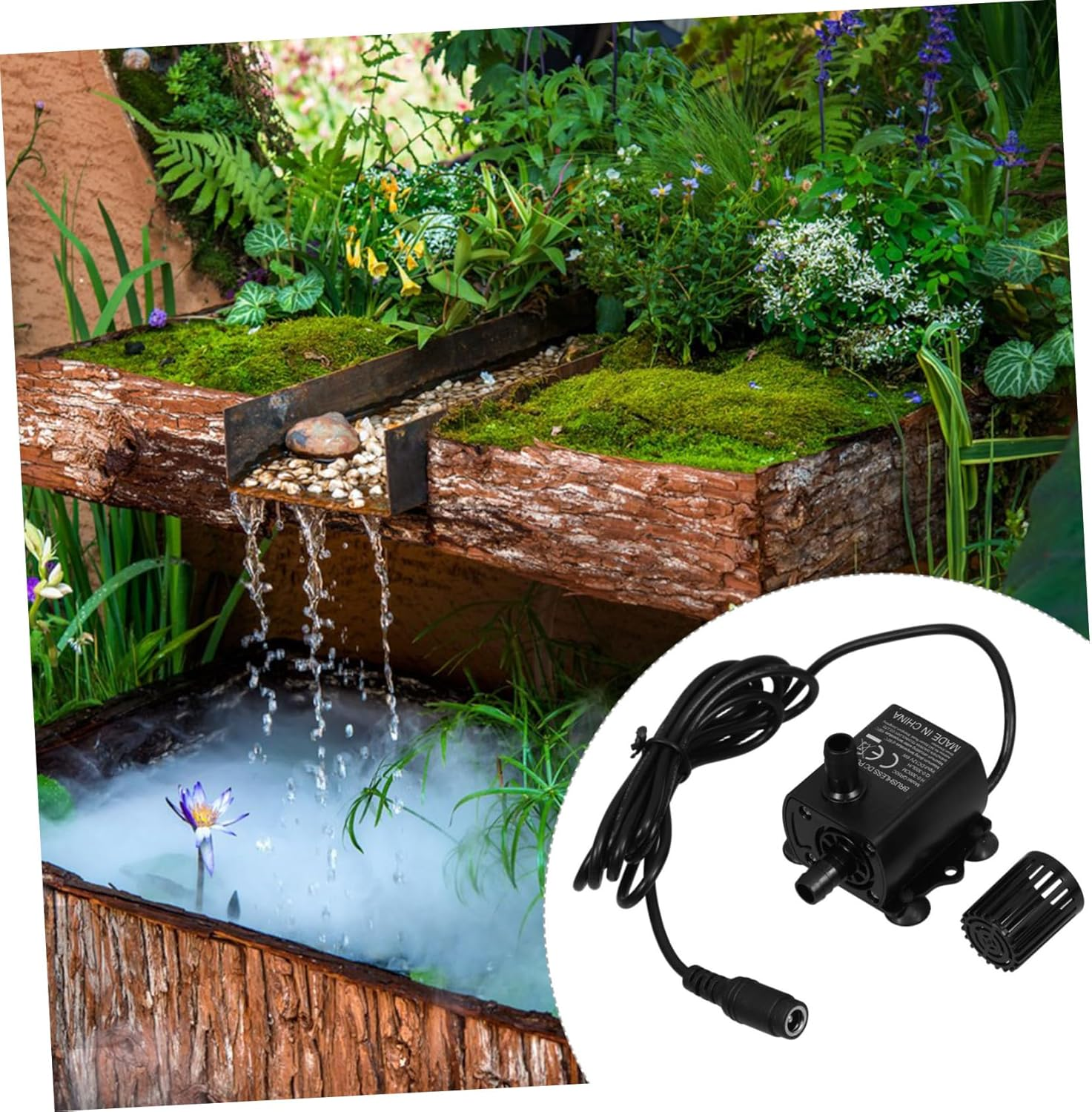 NUOBESTY Mini Brushless Dc Submersible Water Pump Quiet Circulating Fountain Pump for Aquarium Computer Cooling Garden Ponds with Detachable Design and Long Cord