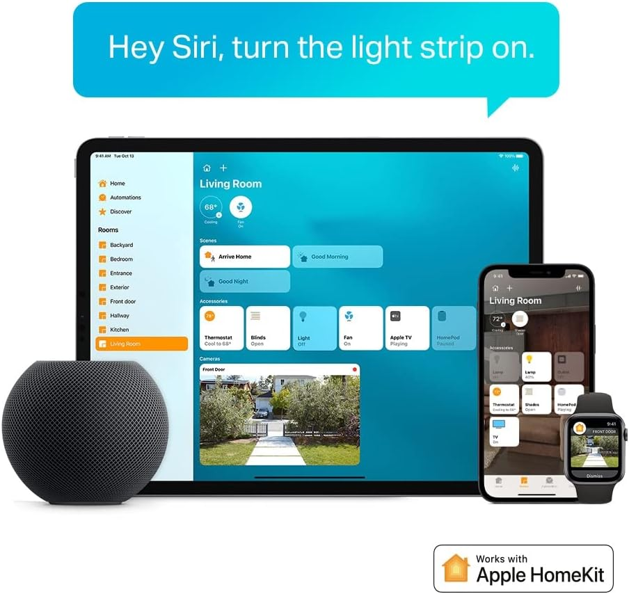 Tapo Tp-Link Wi-Fi LED Light Strip, 5M, Multicolour, Home Decoration, Gaming, Party, Zonal Color Control, Schedule & Timer, Voice & App Control, Homekit Support, No Hub Required (TL63-5) image number 6