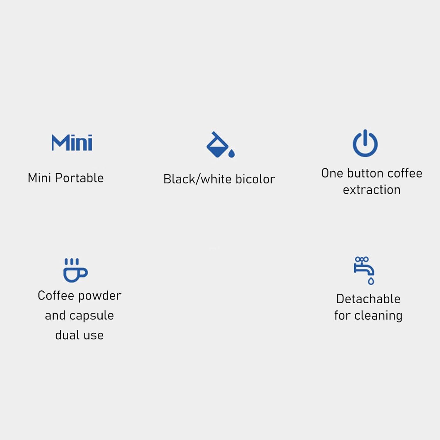 Portable Espresso Machine, Electric Mini Coffeemaker Machine, Compatible Coffee Capsules and Ground Coffee, Rechargeable Handheld Coffee Maker Machine for Car Travel Camping