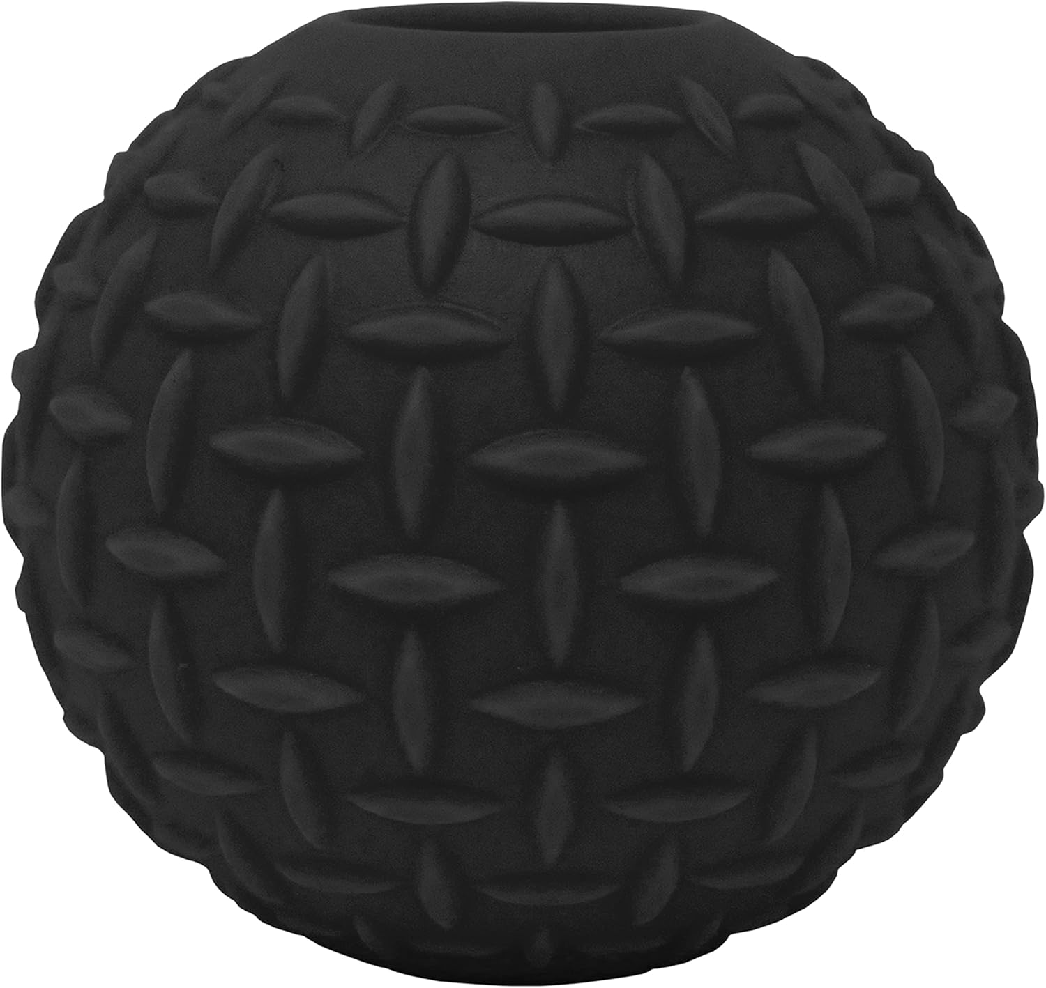 Tonka Rubber Diamond Plate Ball Dog Toy, Lightweight, Durable and Water Resistant, 3.5 Inches, Single Unit, Black image number 1