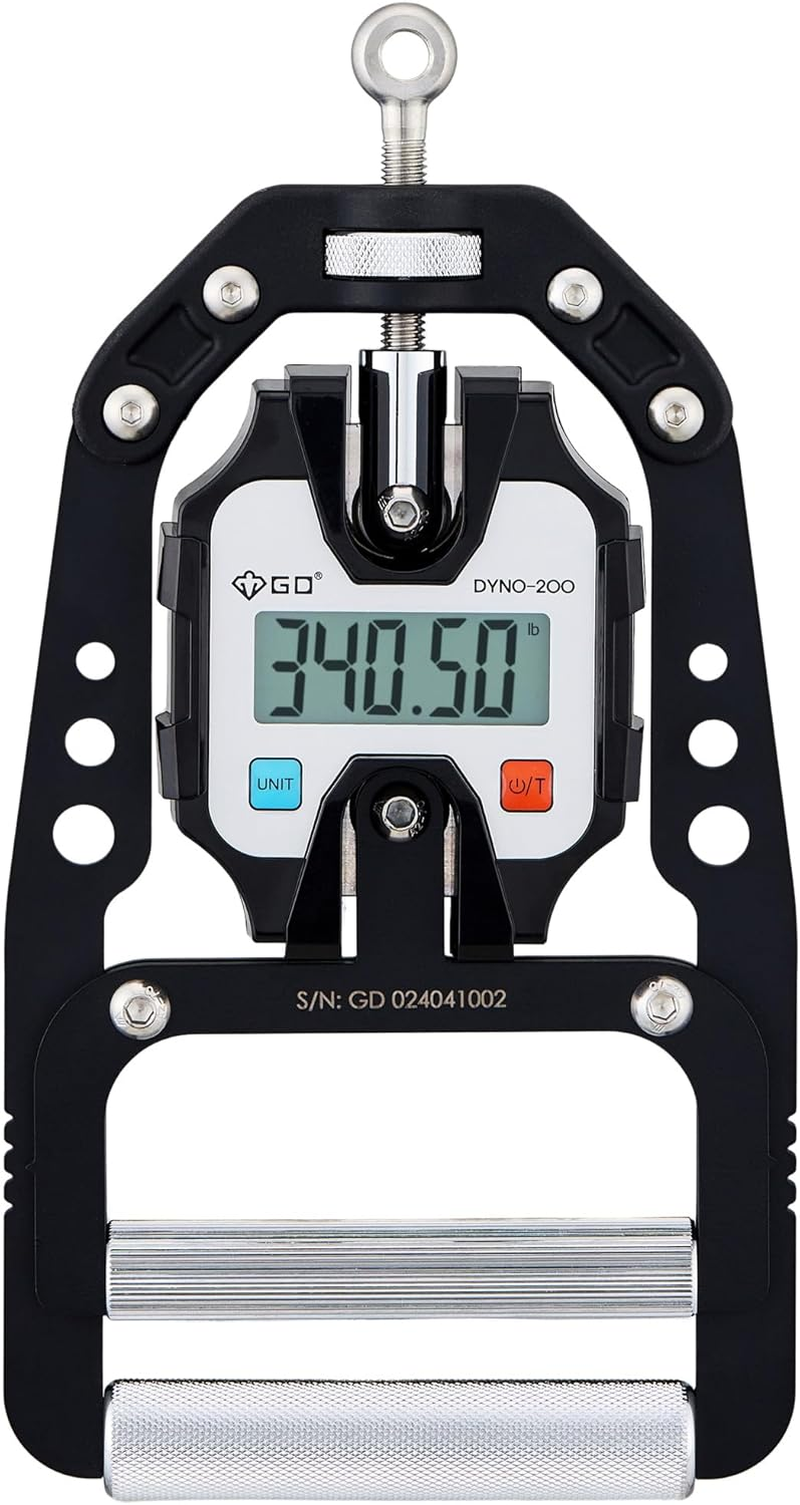 (NEW) GD DYNO-200 Digital Hand Dynamometer Grip Strength Measurement Electronic Hand Grip Strength Tester Grip Strengthener Hand Exerciser 200 Kg image number 1