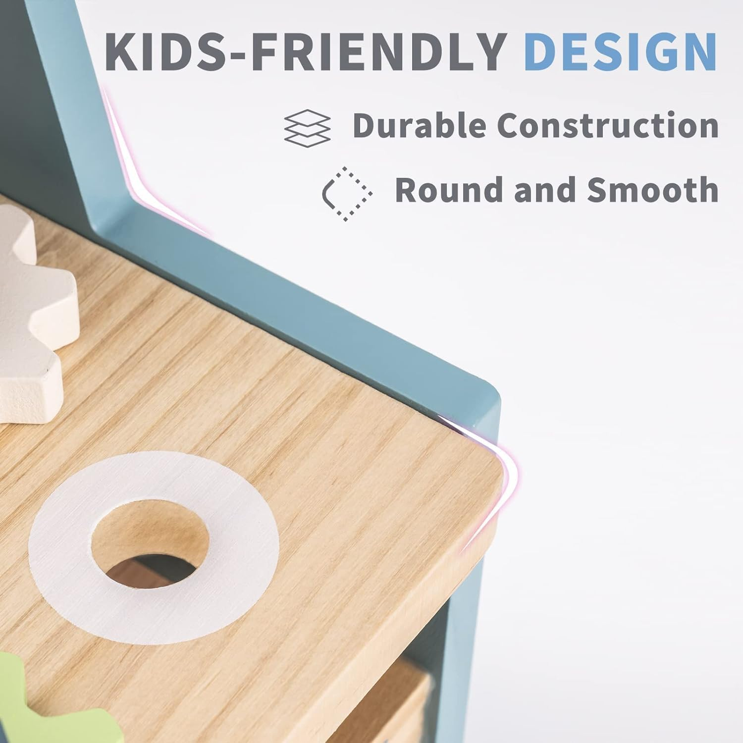 Tool Bench for Kids Toddlers, Xicen，Montessori Wooden Tool Workbench Set, Construction Workshop Pretend Play Toy 1 2 3 4 5 Years Old Boys image number 6