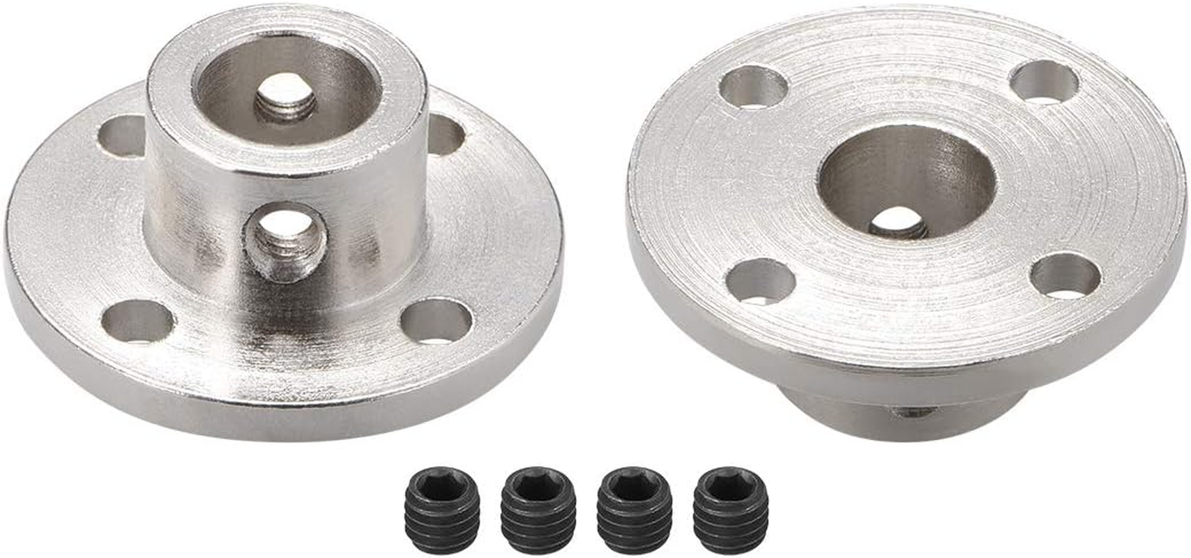 2PCS 10Mm Inner Dia H13*D16 Rigid Flange Coupling Motor Guide Shaft Coupler Motor Connector Silver Tone for DIY Parts