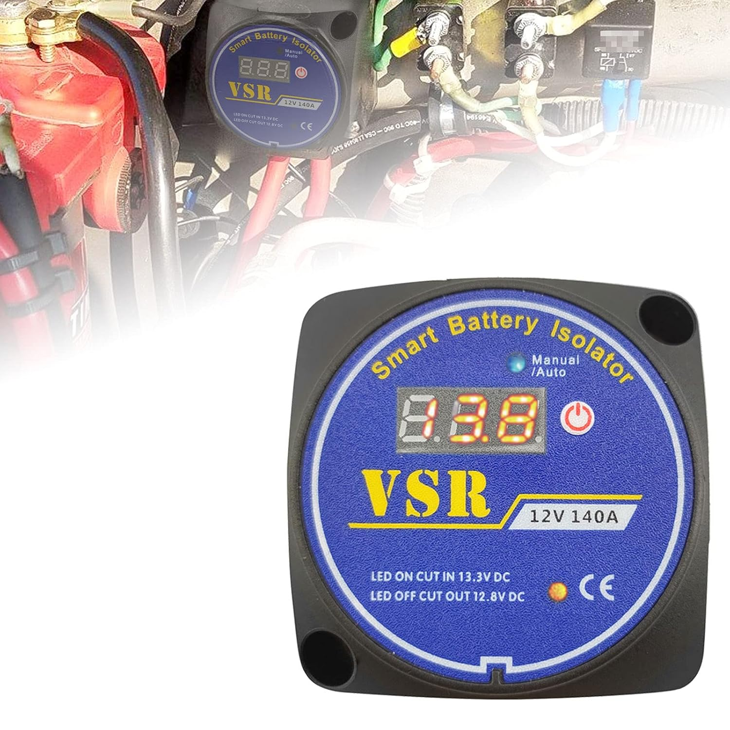 Dual Battery Isolator 12V 80Amp, Voltage Sensitive Relay VSR, Compatible with Polaris John Deere Yamaha Kawasaki Honda All Brands of UTV ATV Motorcycle, Not Fit for Lithium Batteries