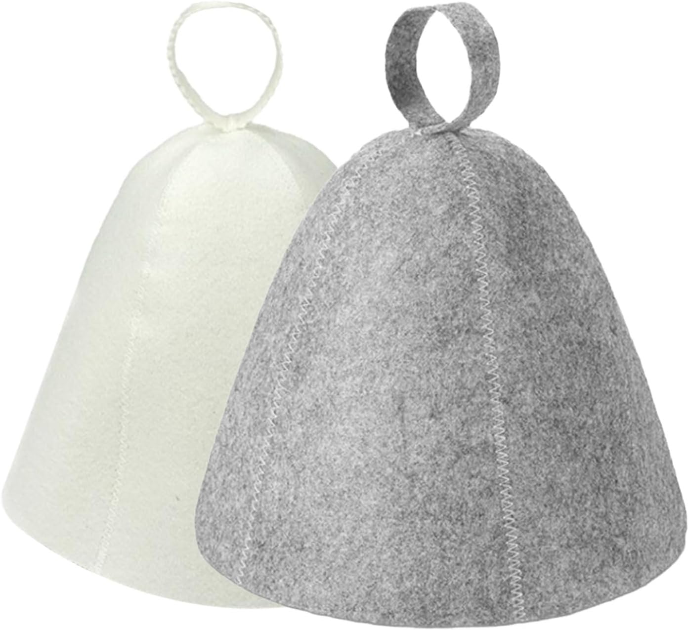 2Pcs Sauna Hats, Infrared Sauna Hat, Wool Sauna Cap, Heat-Insulating Sauna Cap, Suitable for Spa, Protecting the Head and Hair, Unisex Bathroom Accessory image number 4