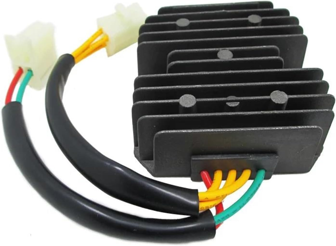 Rectifier Parts 12V Motorcycle Voltage Regulator Rectifier for CH125 CH150 CN250 1986-2001 5 Wires 2-Plugs image number 4