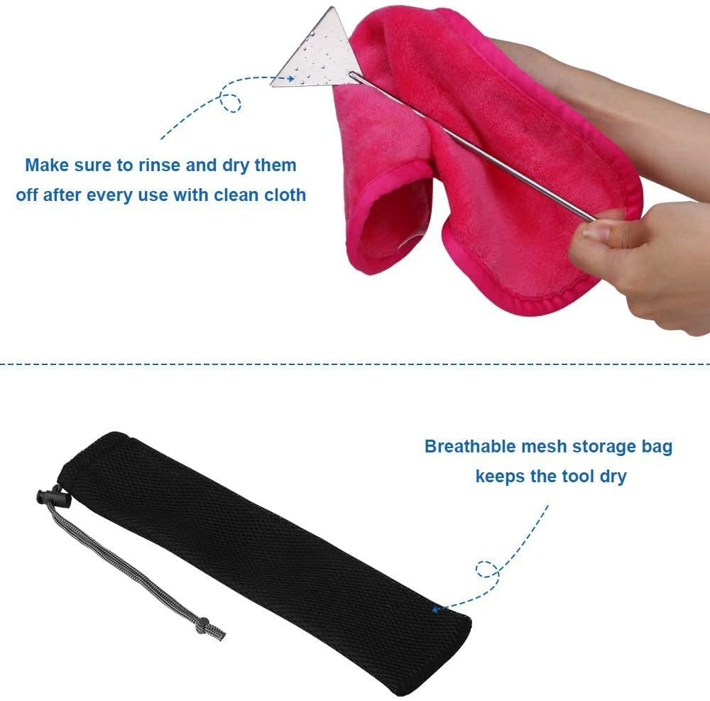 Lukovee Aquarium Tools Kit, 4 in 1 Long Stainless Steel Tweezers Scissor Spatula Multi Functional Aquarium Tank Tool Set for Fish and Aquatic Plants Trim Aquascaping Cleaning & Fish Starter Kit