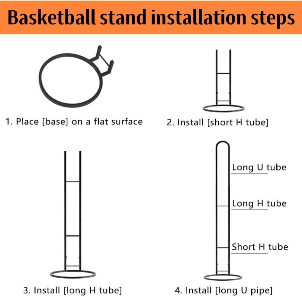 Goxfaca Vertical Basketball Ball Storage Rack, 5 Tier Freestanding Football Stand Ball Holder Sports Equipment Storage for Garage, Basketball Organizer Rack with Basket, Sports Gear Storage image number 1