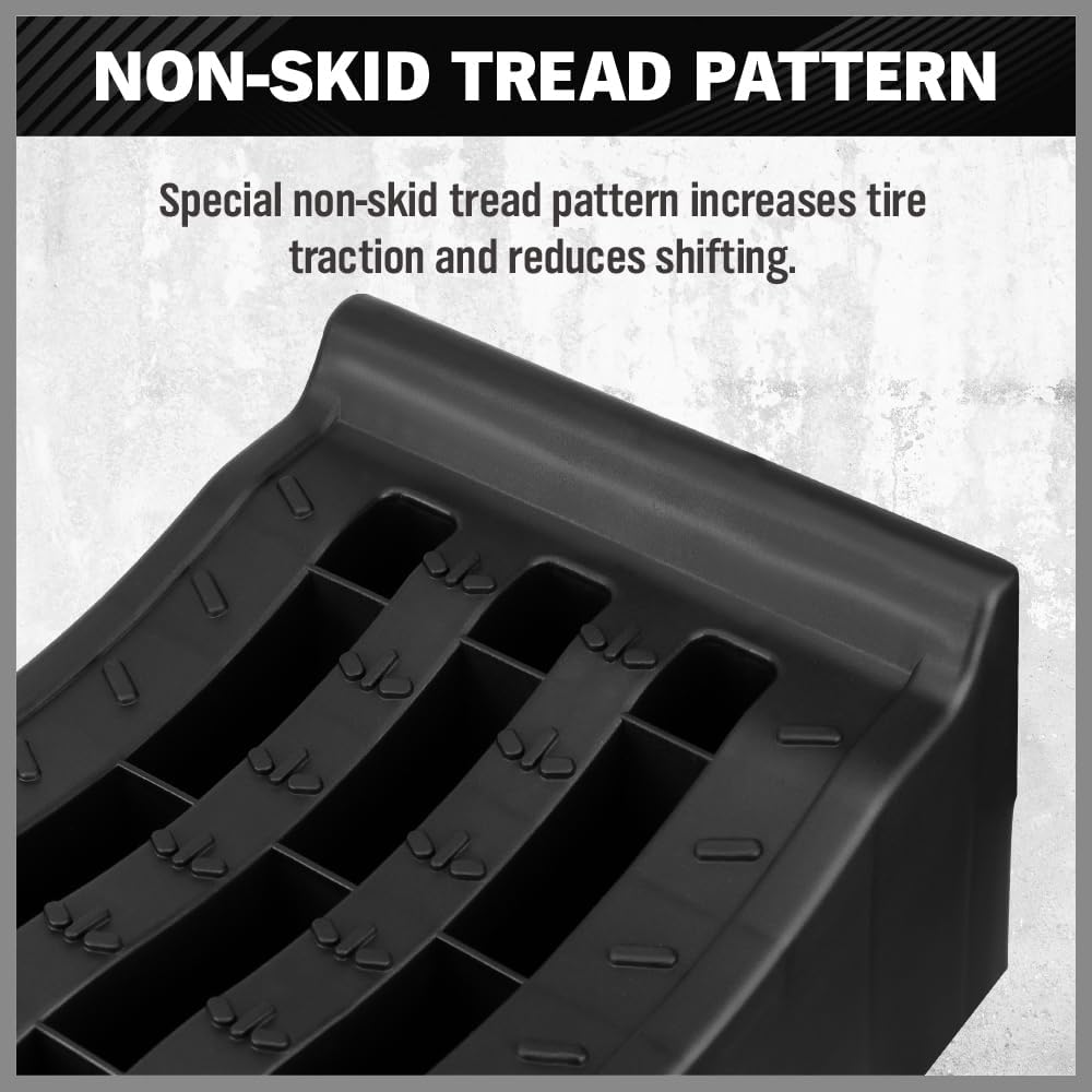 SEDY Heavy-Duty 2 Ton Vehicle Ramps - Durable Non-Slip Surface, Ideal for Low Clearance Vehicles, Extra-Wide Design image number 6