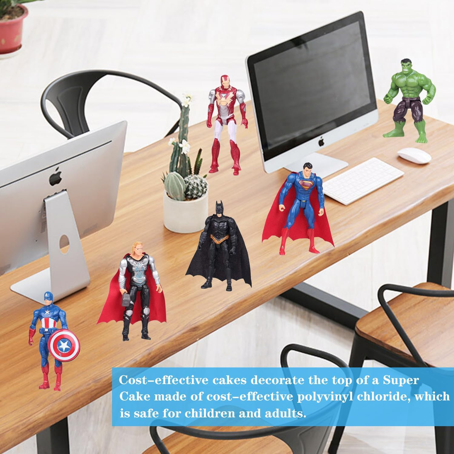 Superhero Cake Topper Superhero Avengers Figures Birthday Decoration Party Cake Decoration for Children image number 1