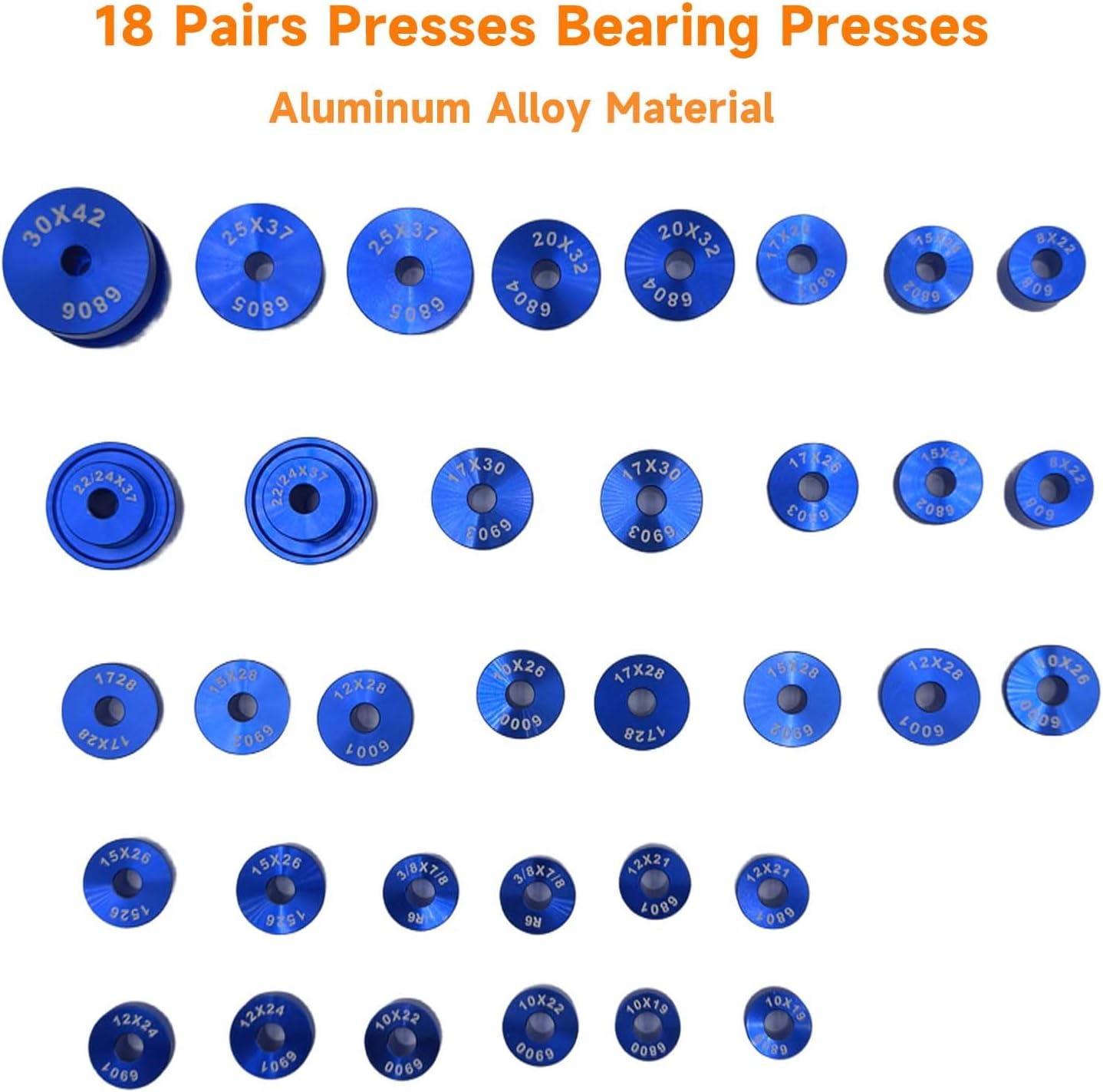 Bike Bearing Press Kit, ROWYOU Bicycle Bearing Press Set Include 35 Bearing Adapters & Bike Headset Press Tool & Carry Case, Heavy Duty Bike Tool for Wheels/Hub BB Axis Turning Point Tool image number 4