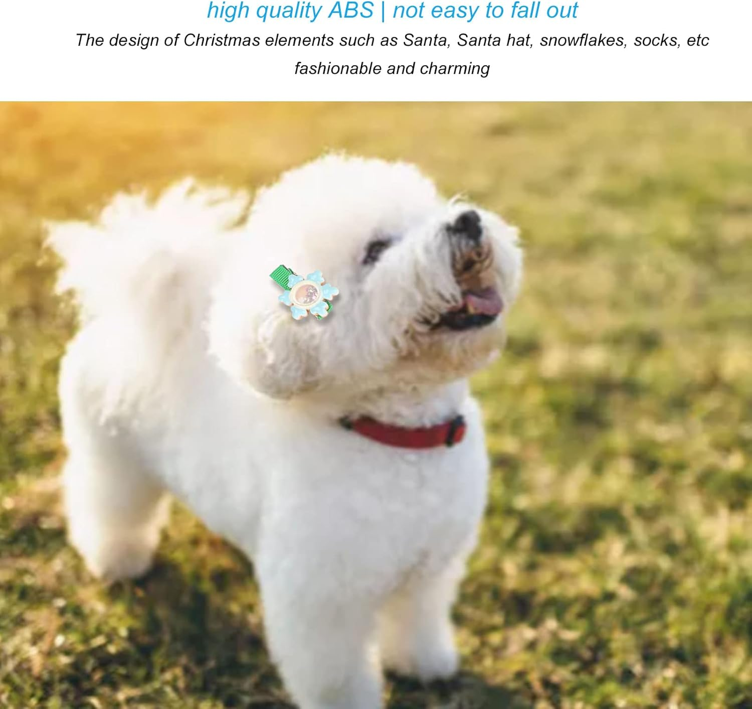 20Pcs Pet Hair Clips, Fashionabl Cute Attractive Multipurpose Pet Grooming Headdress, Christmas Bow Pet Headdress Dog Grooming Bowknot Dog Hairpin Headdress for Pets Dogs Cats image number 1