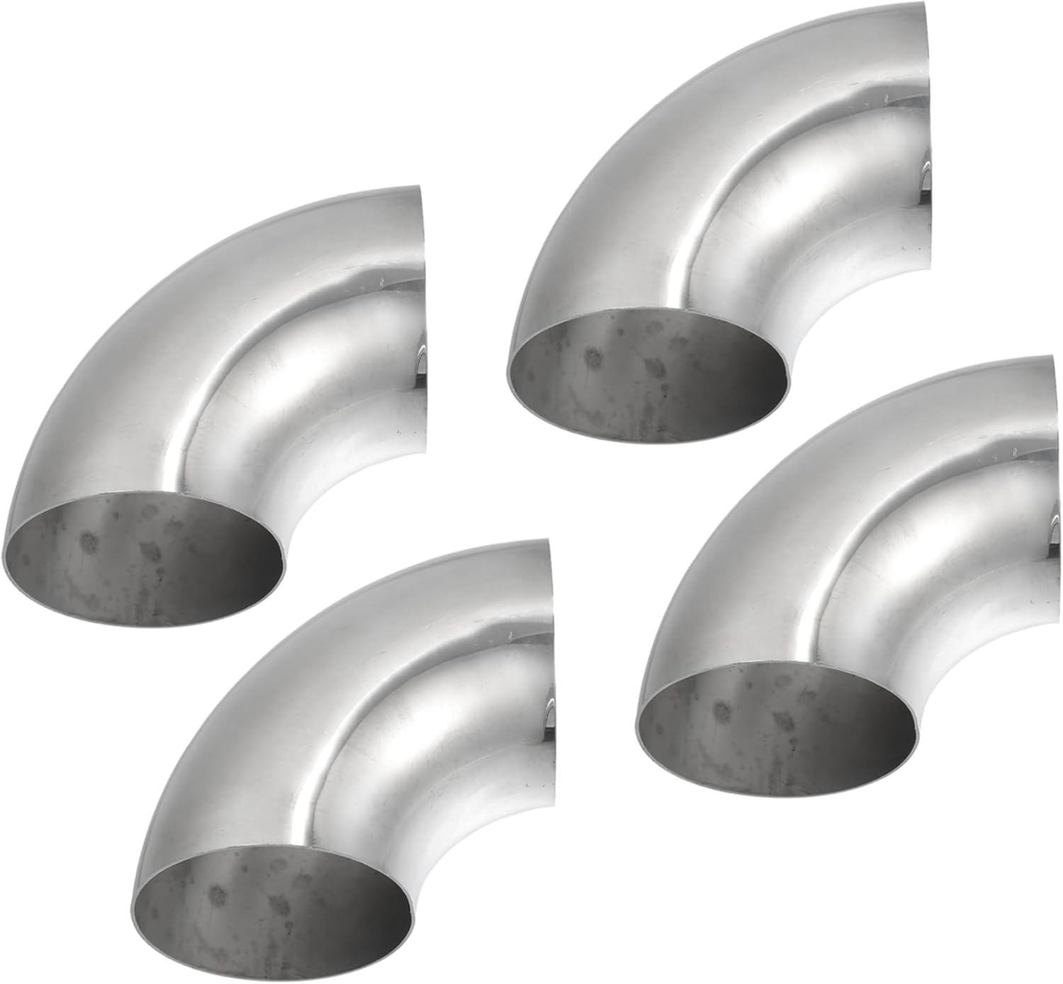 4 Pcs OD 3 Inch 90 Degree 1.2Mm Thickness Mandrel Bend Elbow SS304 Stainless Steel Bend Tube Exhaust Elbow Pipe for Car Modified Exhaust System image number 5