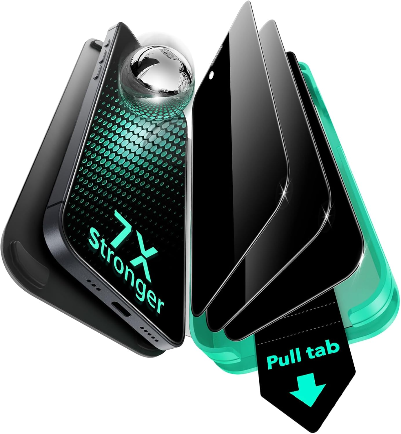 ESR 3 Pack for Iphone 17 Pro Max Screen Protectors 9H+ Tempered Glass, Military-Grade Shatterproof, with AR Anti-Reflective Technology, Armorite Ultra-Tough Tempered Glass with Ultra Fit Tray