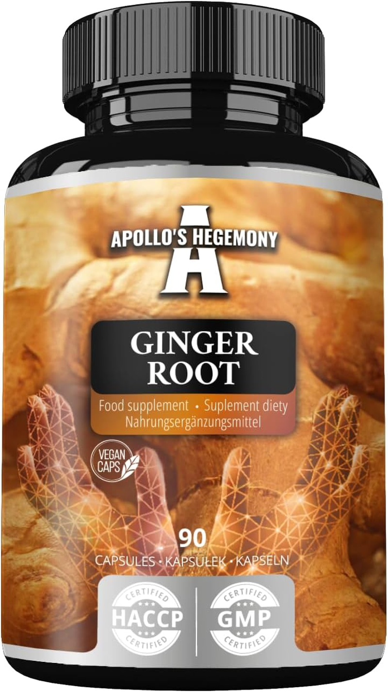 Ginger Root 500 Mg, Extract Contains 5% Gingerols, 90 Vegan Capsules, 3 Months Supply, Ginger Herbal Supplements - by Apollo'S Hegemony image number 5