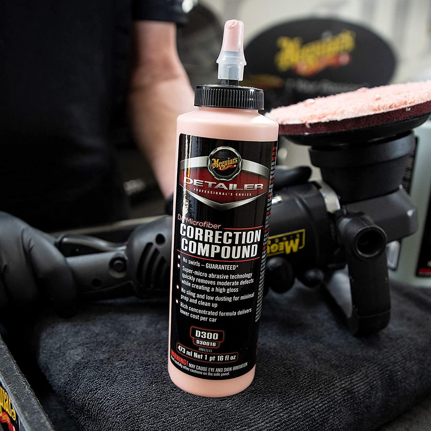 Meguiar'S DA Microfibre Correction Compound - Automobile Polishing Compound with Super Micro Abrasive Technology - Removes Moderate Defects - Gives a Swirl Free High Gloss - 473Ml image number 1
