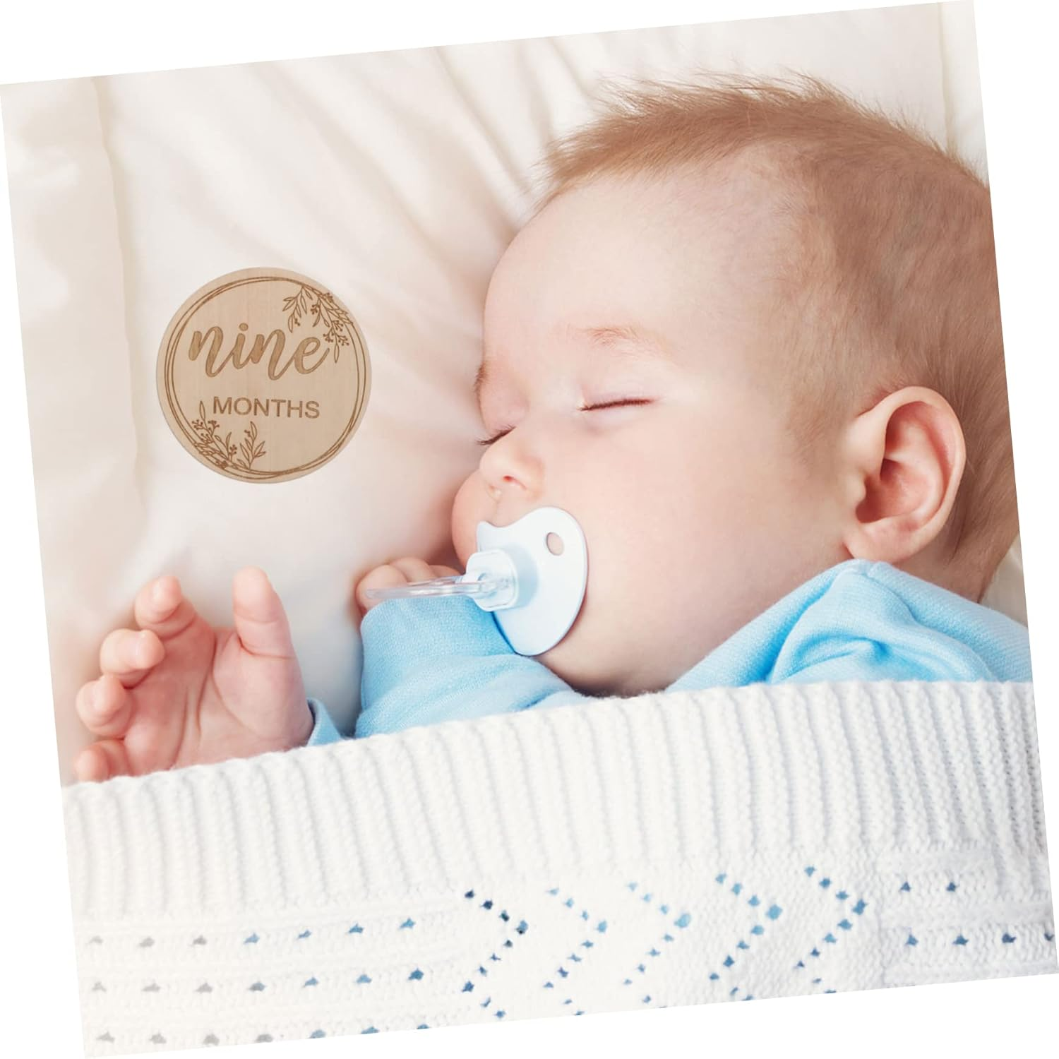 Milisten 1 Set Milestone Cards Wooden Growth Cards for Newborn Photography Creative Birth Announcement Props Chic Design for Unique Growth Album Safe and Reusable image number 4