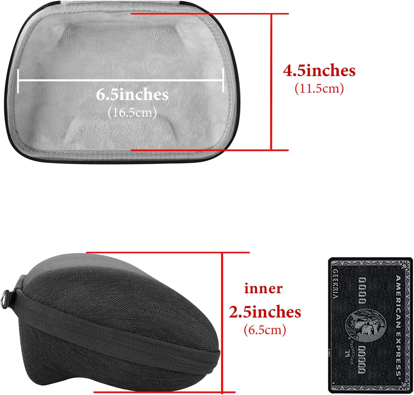 Geekria Controller Travel Case Compatible with Xbox One, Xbox Series X/S, Xbox Wireless, Hard Shell Carrying Bag, Protective Storage with Internal Mesh Pocket for Charging Cable (Black) image number 3