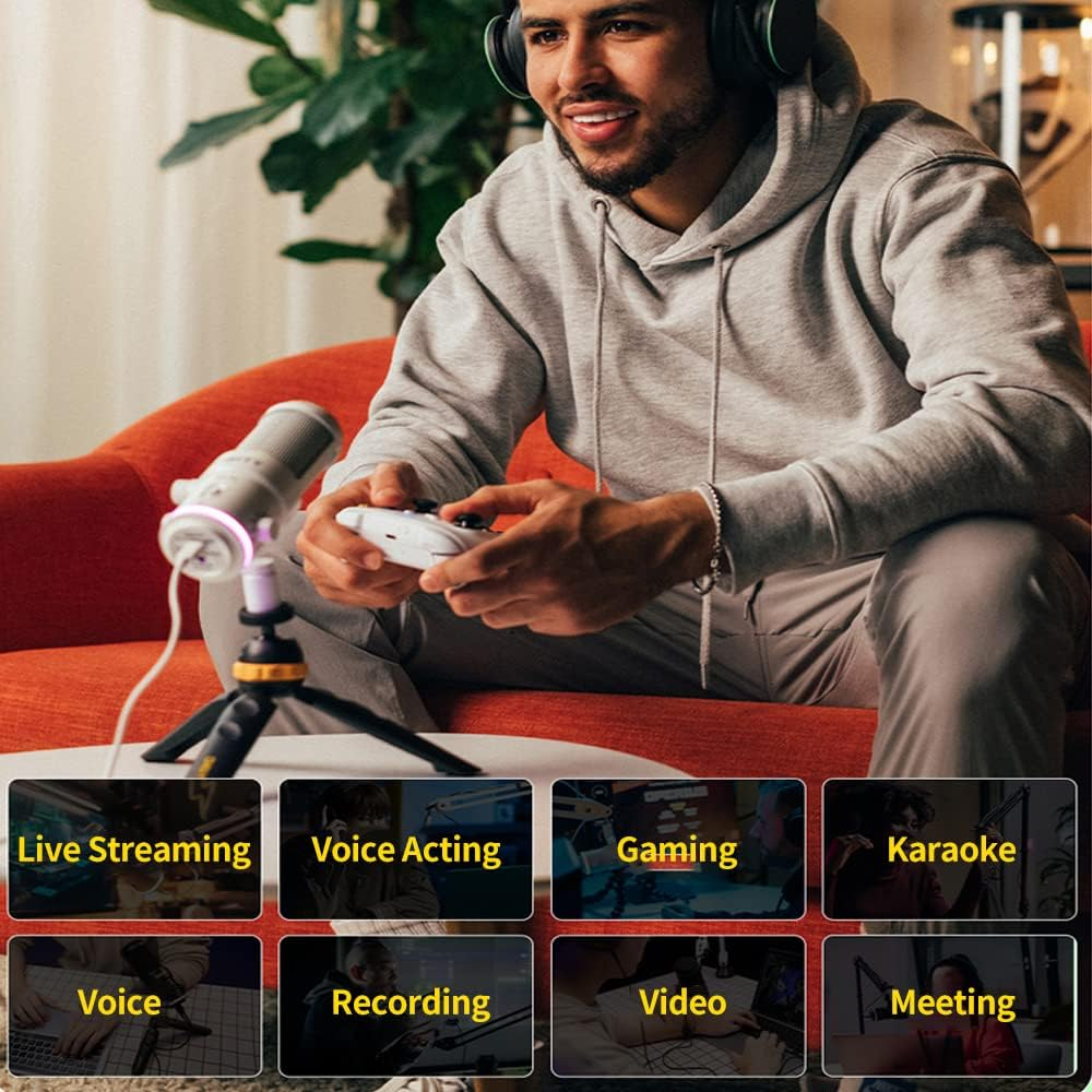 Deity VO-7U Boom Arm Kit USB Broadcast Microphone Dynamic USB Mic with RGB Lighting Effect for Phones Laptop PS5 Xbox Live Stream Conference Broadcast image number 1