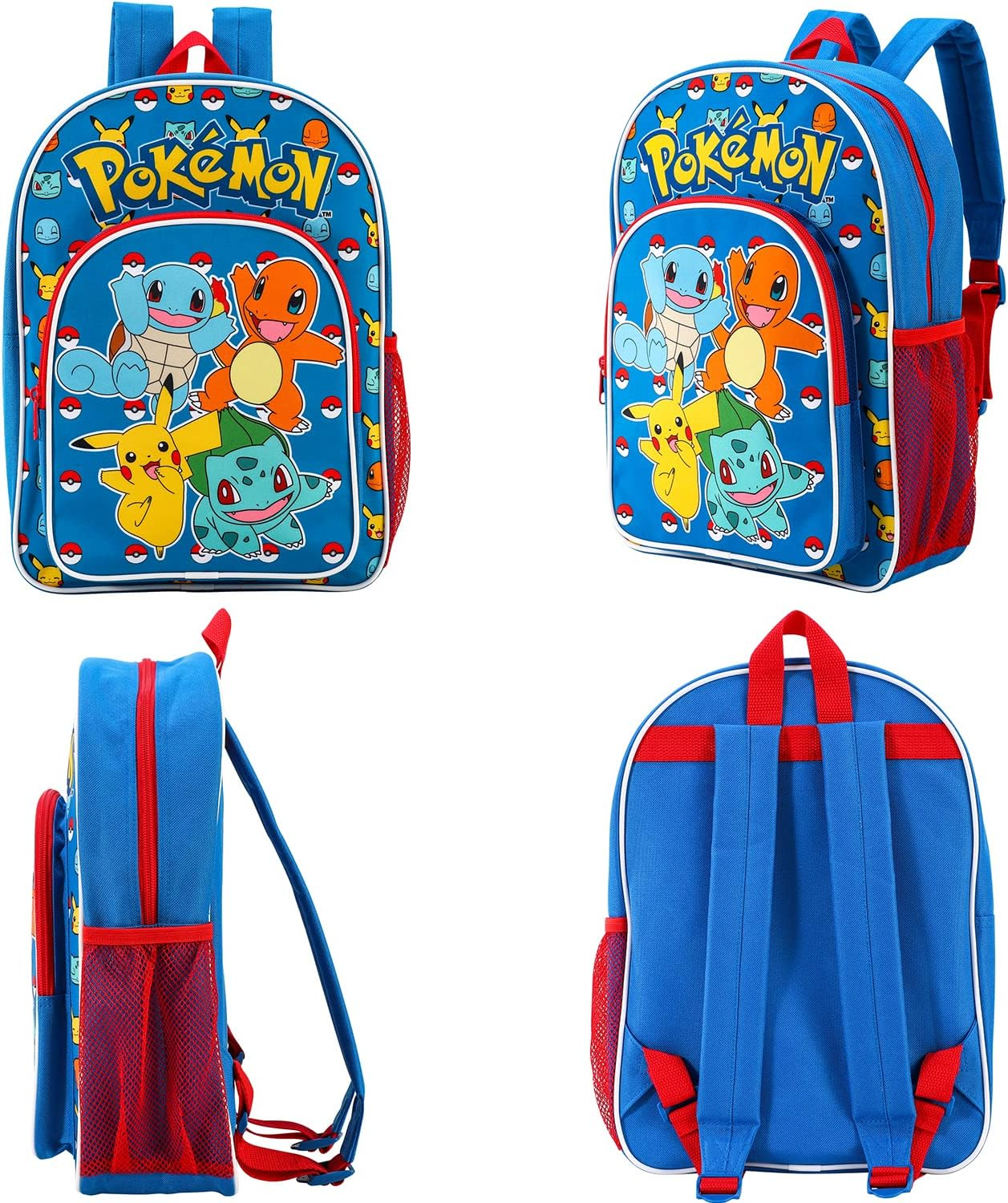 Zawadi Global Kids Childrens Premium Backpack School Rucksack Travel Bag Boys Girls with Side Mesh Pocket and Front Zipped Pocket, Multicolour image number 1