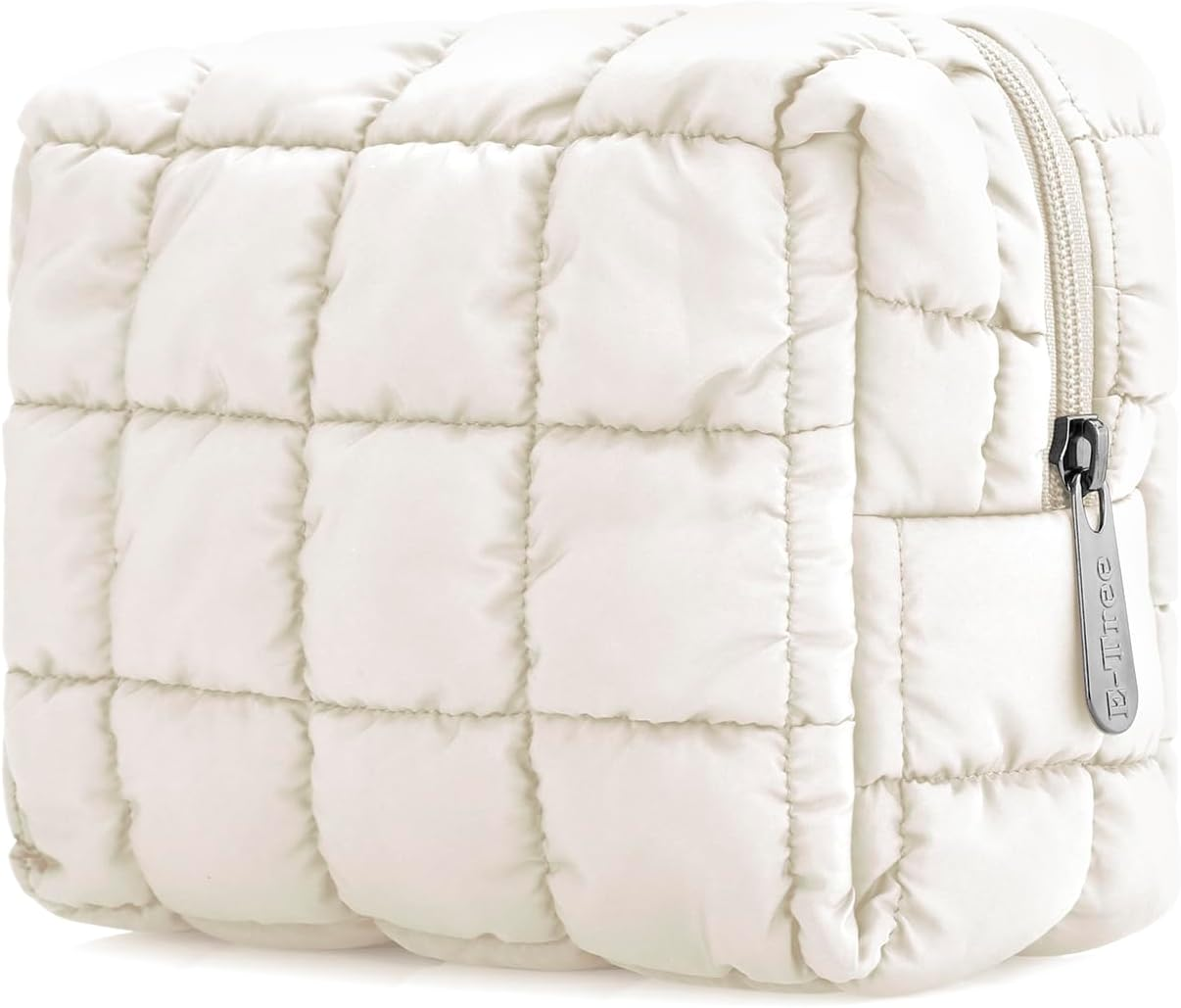 E-Tree Cute Makeup Bag,Quilted Cosmetic Bag,Make up Pouch for Purse,Toiletry Zipper Pouch,Checkered Bag,Travel Case,Storage Pouches for Organization, Hot Pink, 7.5&ldquo; X 5.5&rdquo; X 3.5&ldquo;, Quilted Cosmetic Bag