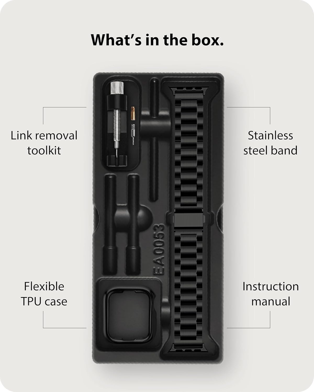 Fullmosa Compatible for Apple Watch Band 45Mm 44Mm 42Mm, Stainless Steel Iwatch Band with Case for Apple Watch Series 9 8 7 6 5 4 3 2 1 & Iwatch SE 3/2/1,45Mm 44Mm 42Mm Black image number 2
