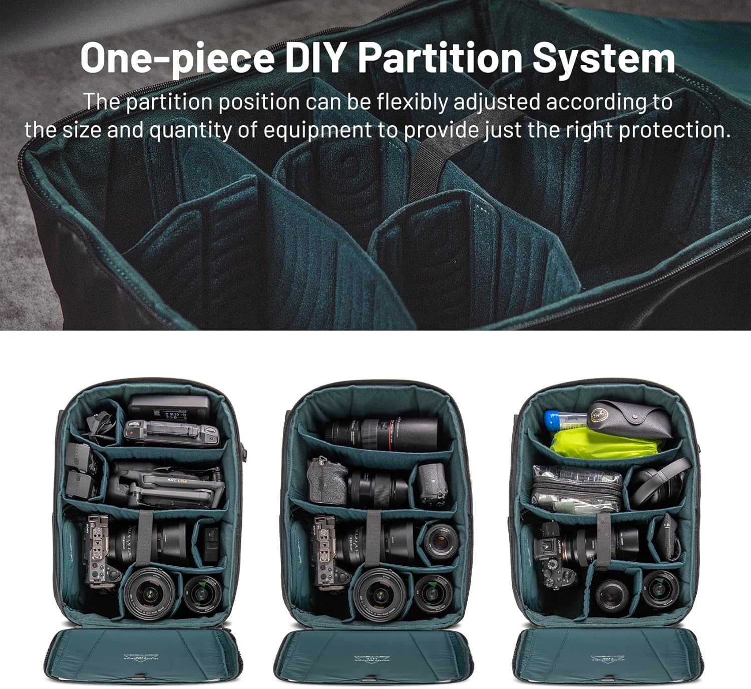 PGYTECH Onemo Lite Camera Backpack 22L for DJI, Sony, Canon, Nikon, OSMO Action/Pocket, DSLR/SLR Mirrorless, Drone, Camera Tripod Photographer Bag Gift image number 2