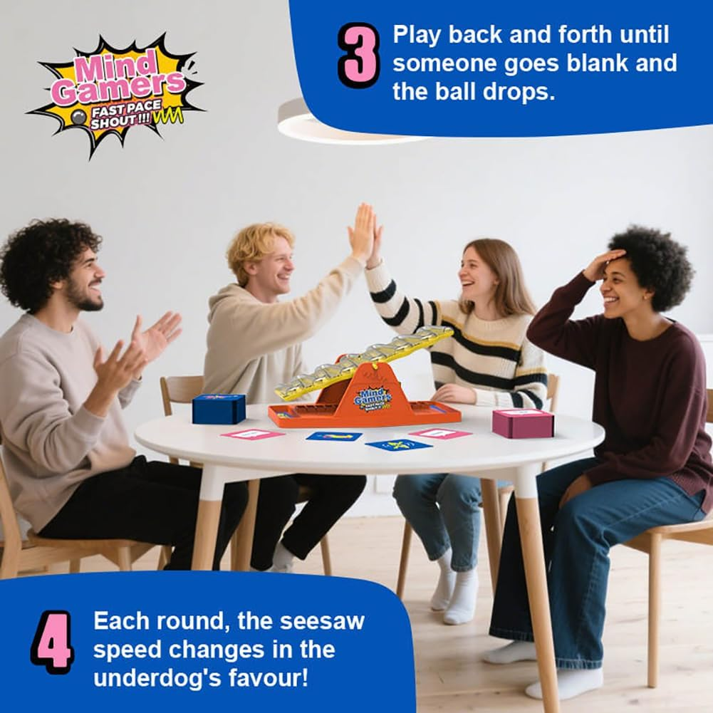 TISSNANY Tilt 'N'Mind Gamers : Fast-Paced Family Board Game for Kids & Adults Ages 8+ - Interactive Party Game for Family Game Night, Award-Winning Fun Strategy Game image number 4