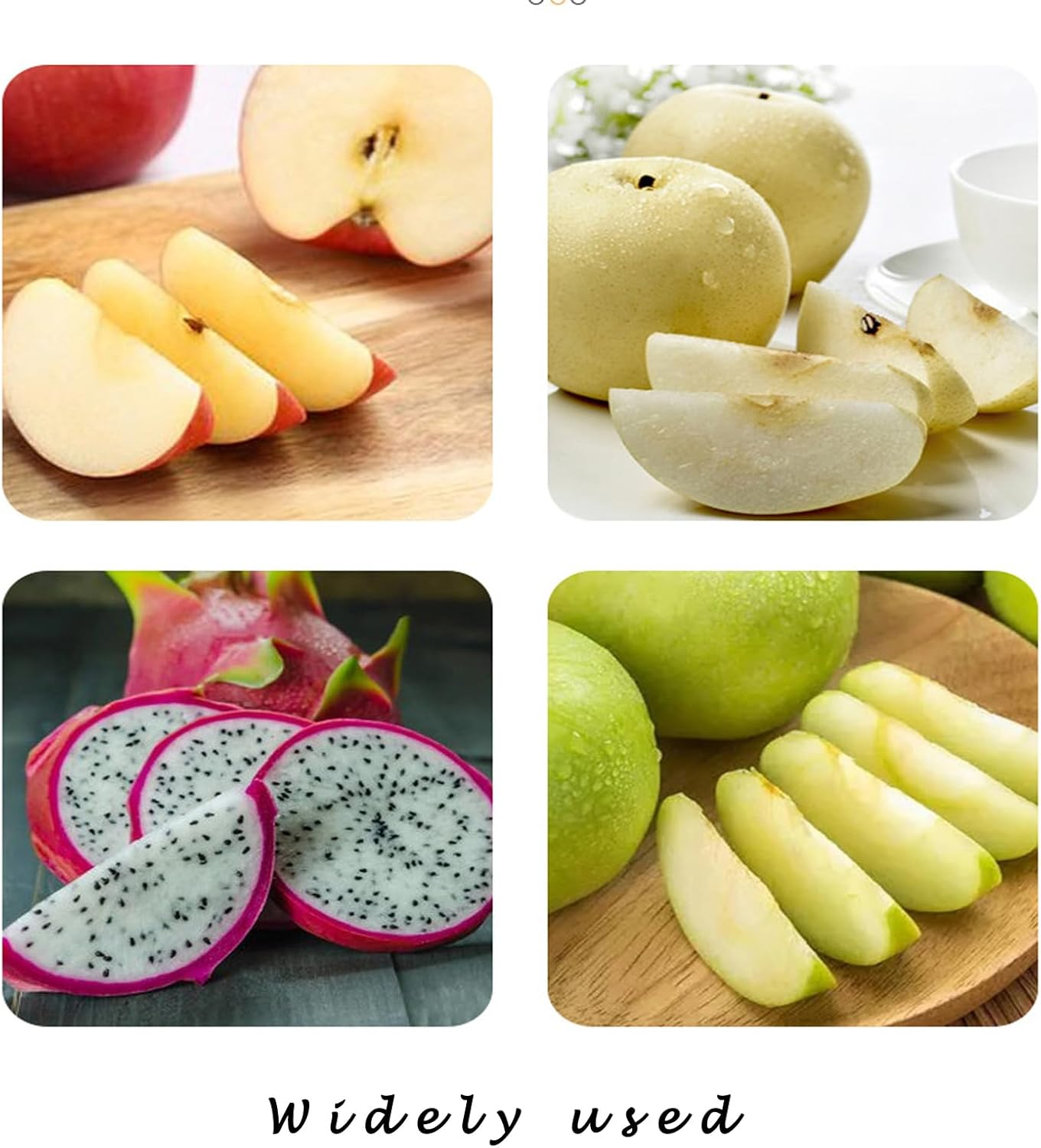 Stainless Steel Apple Slicer and Corer 8 Blades Food Grade 304 Extra Large Heavy Duty Apple Cutter image number 5