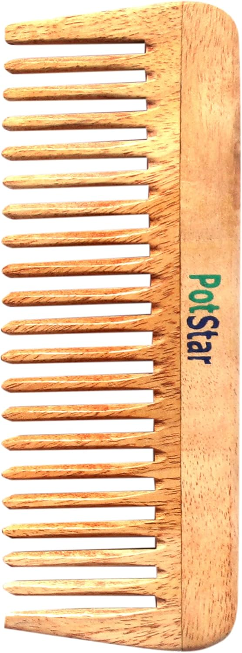 Potstar Hair Comb for All Hair Type, Handcrafted Wood Comb for Detangling Hair Comb for Thick, Curly and Wavy Hair, Non-Static and Made in India, Highness image number 3
