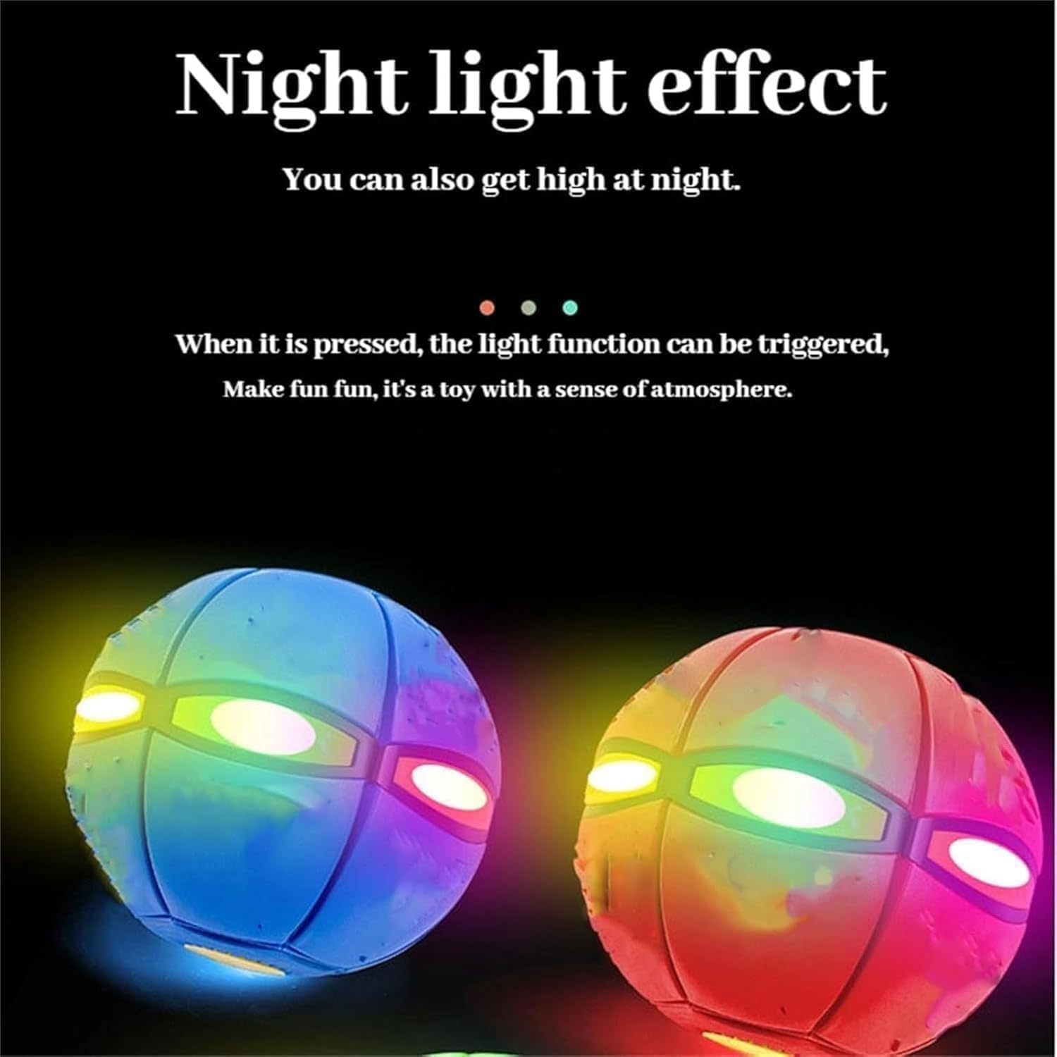 Magic Ball, Magic Metaball, Children Bouncing Ball, Parent-Child Interaction, Dual Form Freely Switchable, with 6 Light - A image number 6
