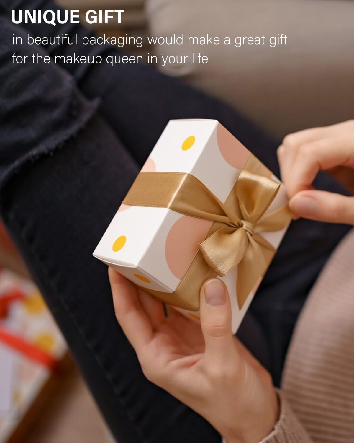 DDPOND Floral Makeup Bag, Small Cosmetic Bag for Women Girls, Cute Cotton Quilted Bag, Pink Floral - Brown Floral image number 7