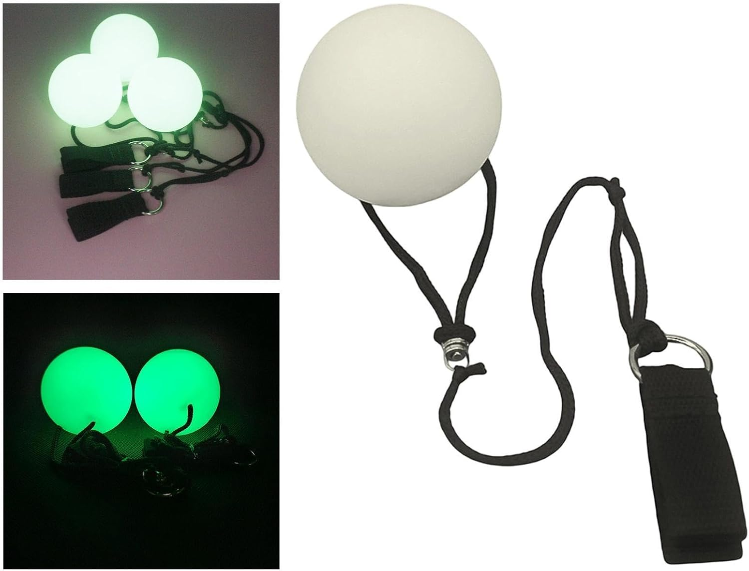 Poi Ball Luminous Hand Throwing Gym Practice Party Dancing Outdoor Game Sports Fitness Ball image number 3