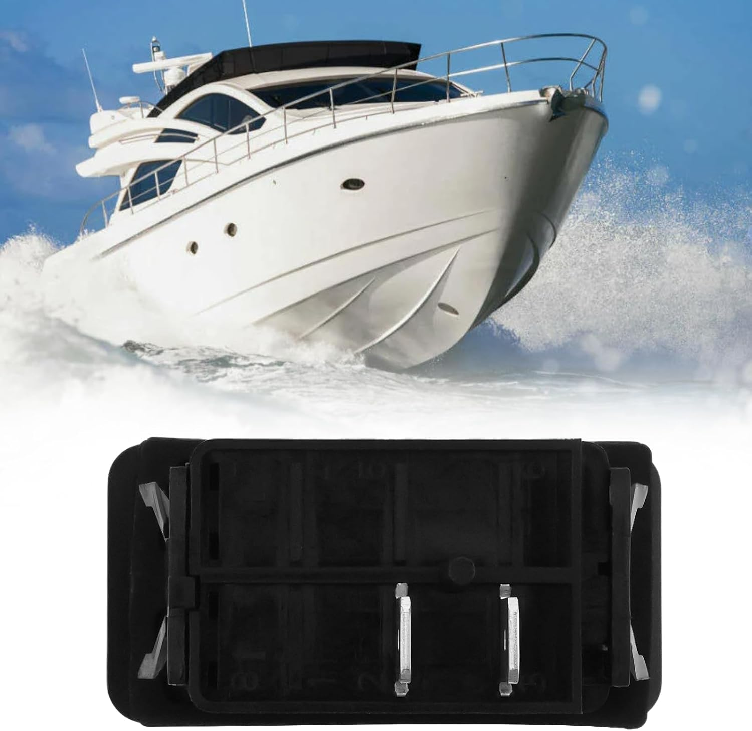 2Pcs 2Pin Marine Rocker Switch 2-Position Switch 20A 12-24V for Boat Car Camper 21X37Mm image number 6