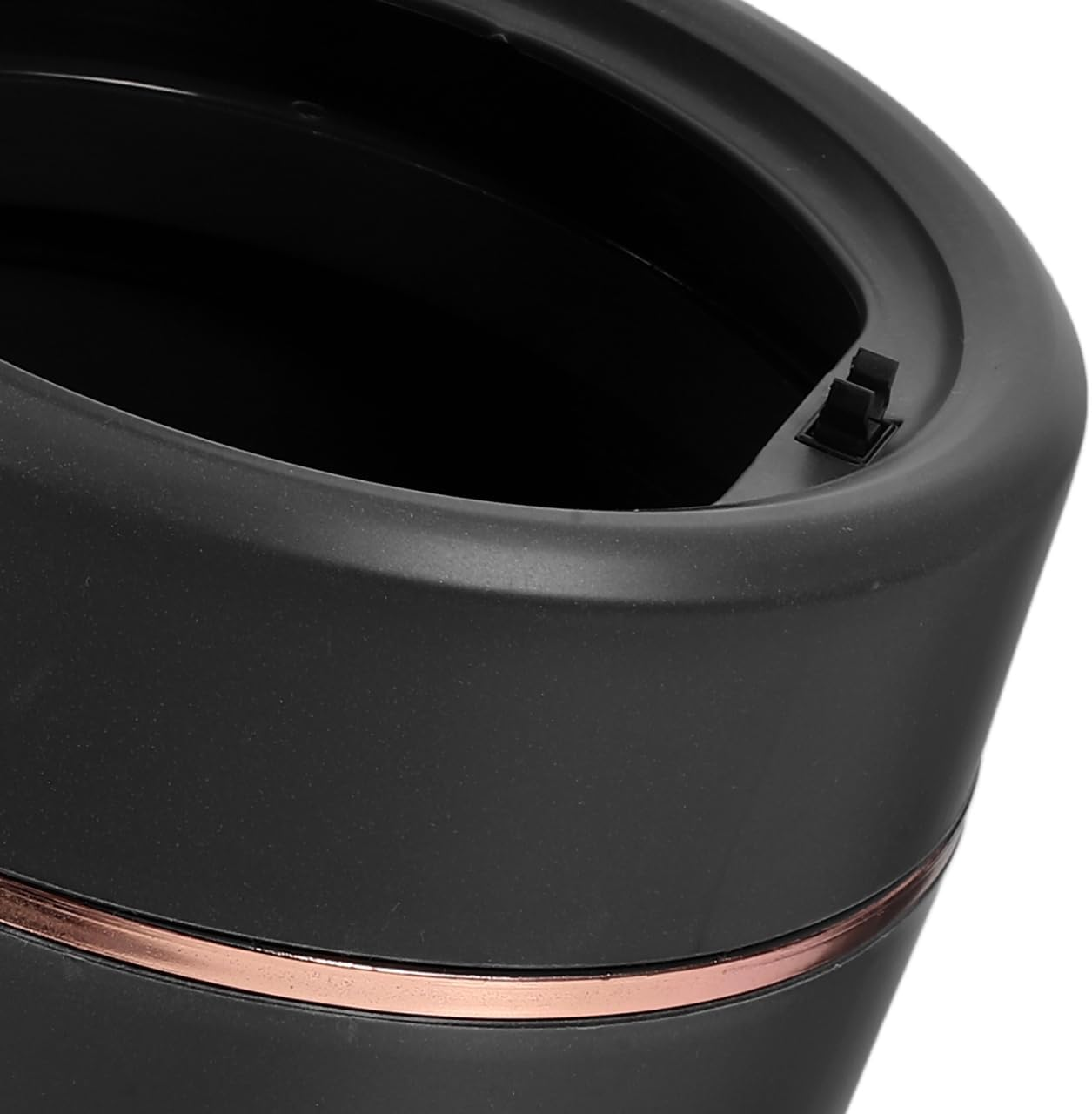 COHEALI Elegant Lidded Trash Can Portable Desktop Trash Can Miniature Rubbish Bucket Bin for Bedroom Waste Basket Bin image number 3