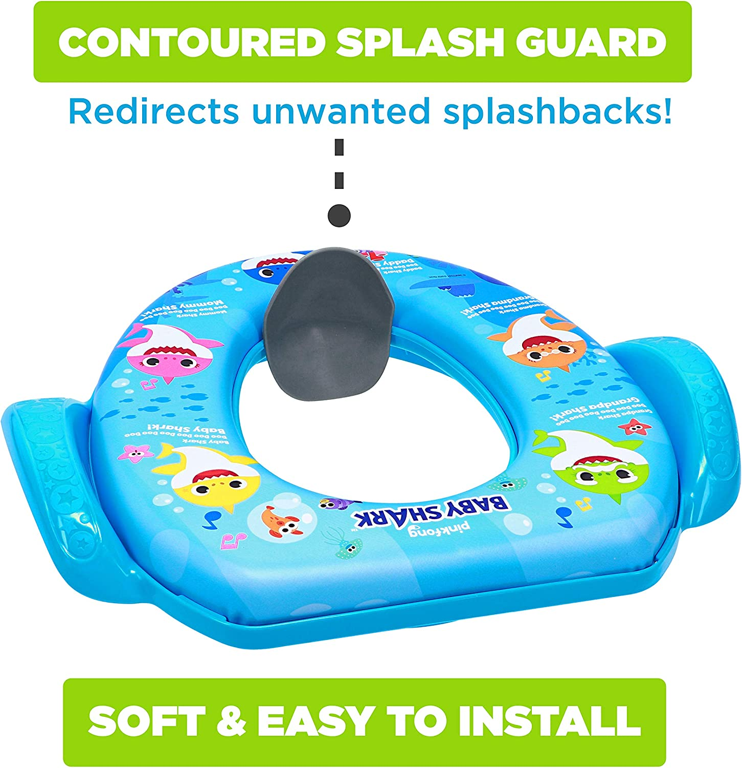 Nickelodeon Baby Shark Sharktastic Soft Potty Seat and Potty Training Seat - Soft Cushion, Baby Potty Training, Safe, Easy to Clean image number 6