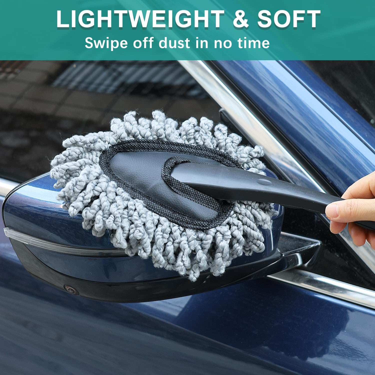 2 Pcs 11" Super Soft Microfiber Duster Brush, Car Dash Cleaner, Cleaning Brush, Dusting Tool, Cleaning Tools for Car Cleaning, Home Kitchen, Computer image number 6